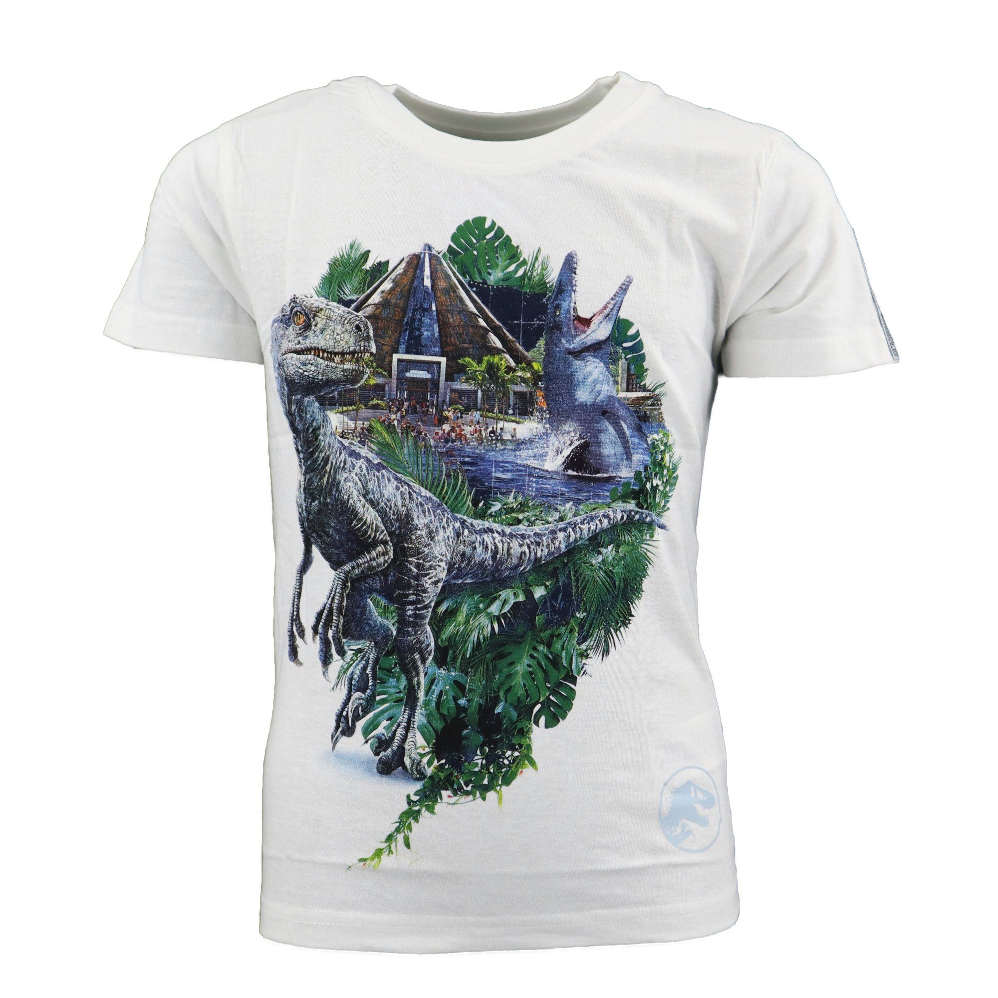 Jurassic World Print-Shirt Jurassic World Blue Velo Kinder T-Shirt Jungen Dinos Gr. 110 bis 140, 100% Baumwolle