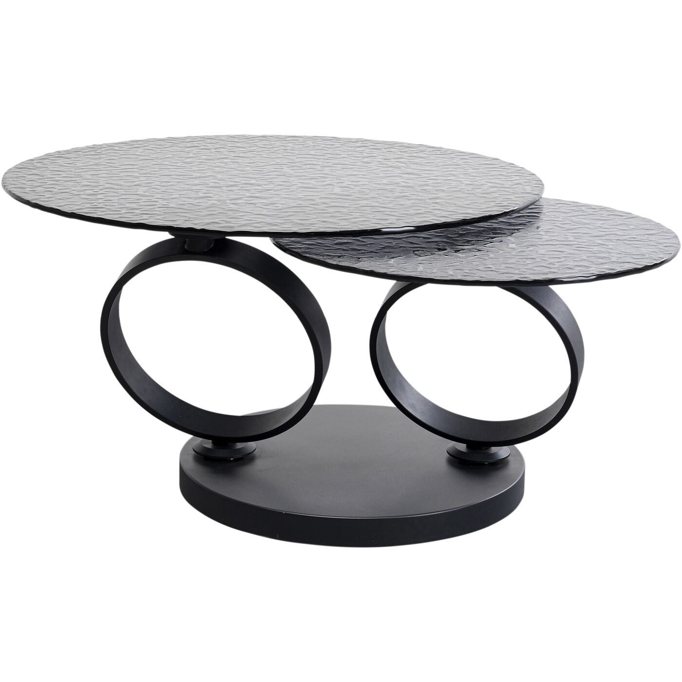 Kare Design Couchtisch Beverly, Glas, Drehfunktion