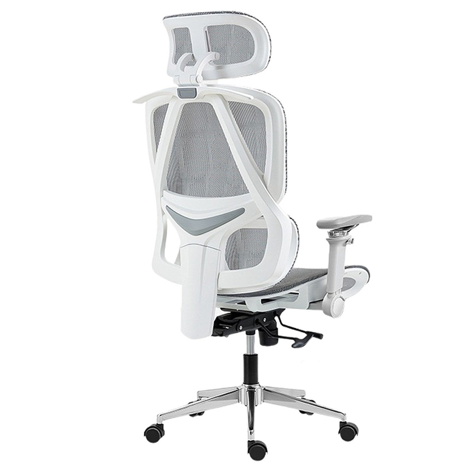 MECO Gaming-Stuhl Mesh-Bürostuhl mit 8D-Kopfstütze, 3D-Lendenstütze, 9D-Armlehnen, ergonomischer Schreibtischstuhl mit 145° Neigung, atmungsaktiv