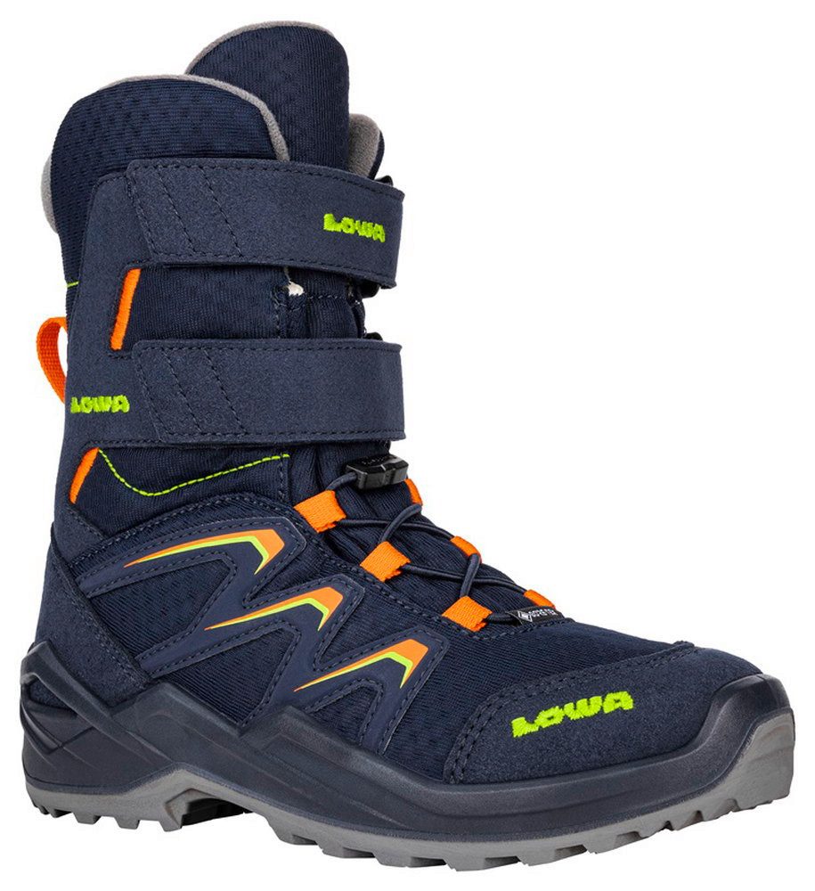 Lowa Maddox Warm High GTX (Textil/Synthetik, wasserdicht) navyblau/orange Winterstiefel