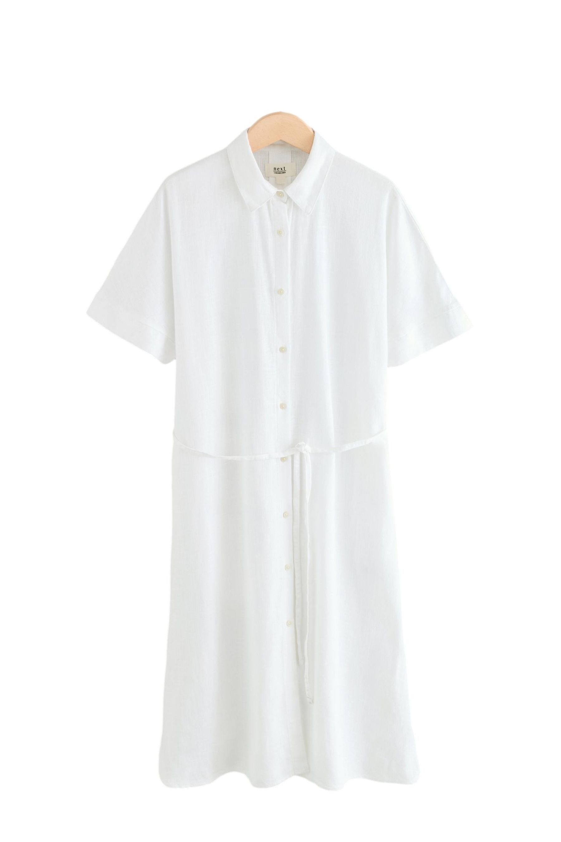 Next Midikleid Kurzärmeliges Kleid mit Bindegürtel günstig online kaufen