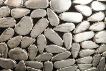 LebensWohnArt Couchtisch Extravagantes 2er-Set Couchtisch PIEDRA silber Aluminium Mangoholz