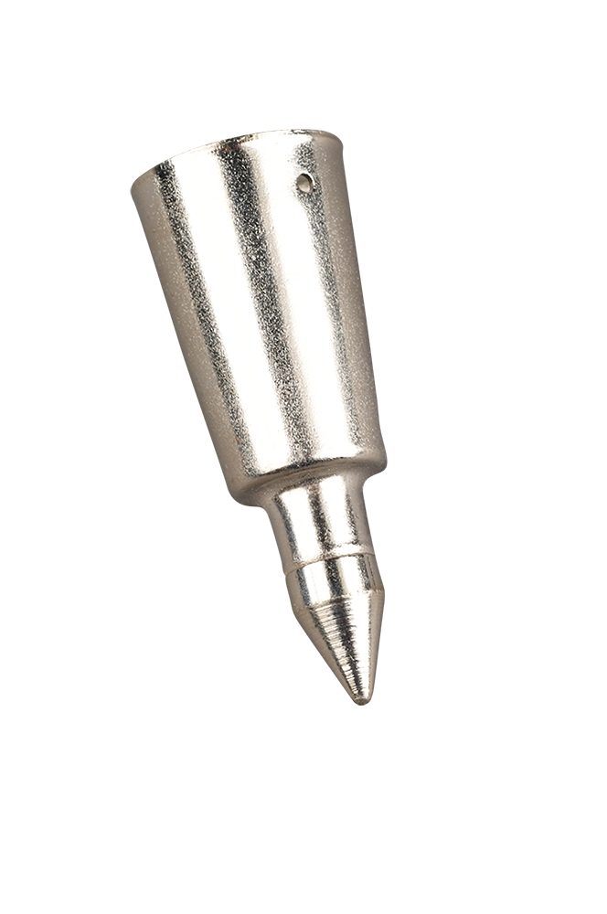 GASTROCK Gehstock Gastrock Bergstockspitze Spitzzwinge Ø 30 mm nickelfarben, Einzelartikel, 1-tlg., 1 Stück, Ø 30 mm, massive Spitze, vernickelt, mit Loch für Sicherungsstift