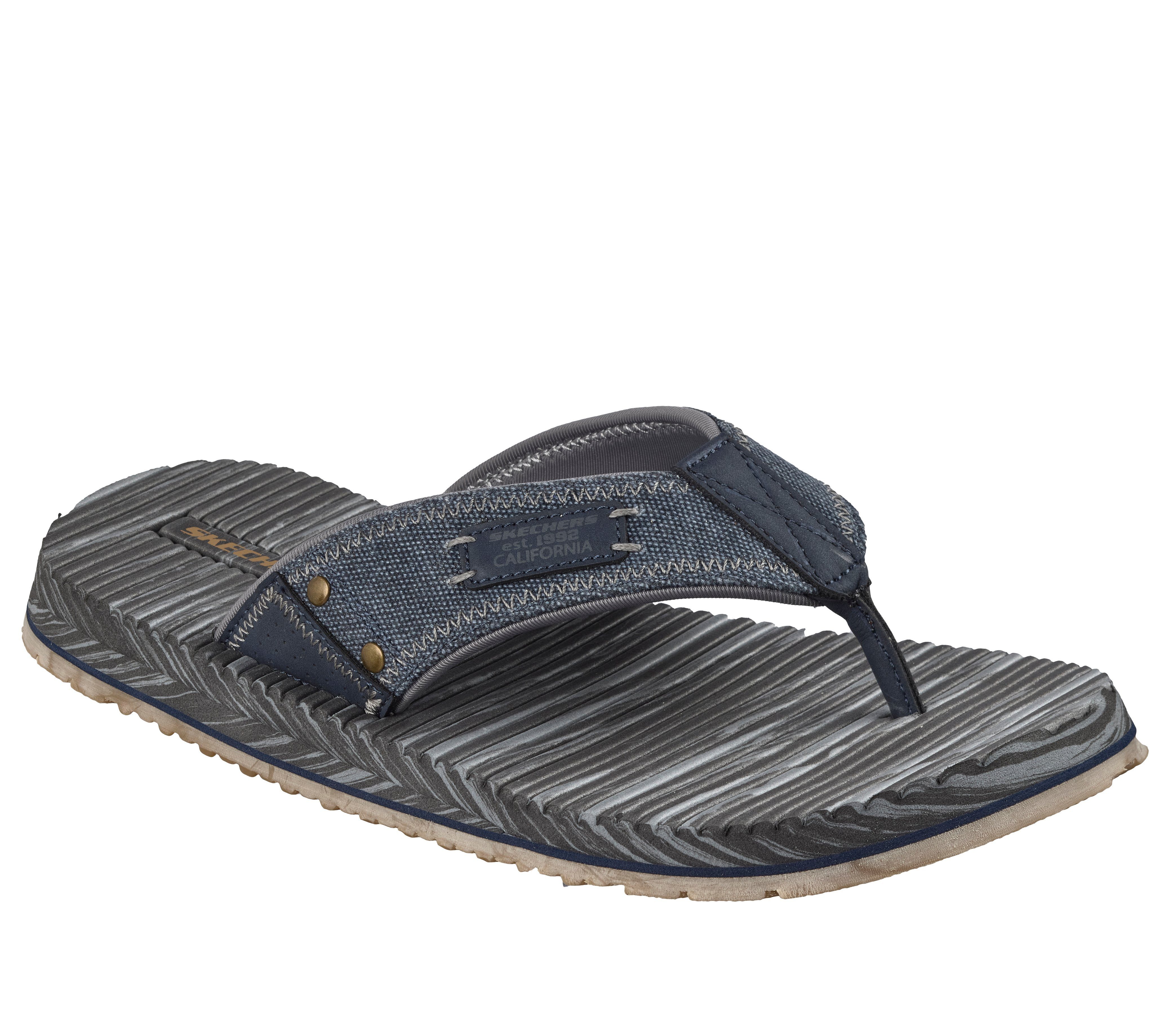 Skechers QUILL Zehentrenner Sommerschuh, Strandschuh, Urlaubsschuh im Materialmix