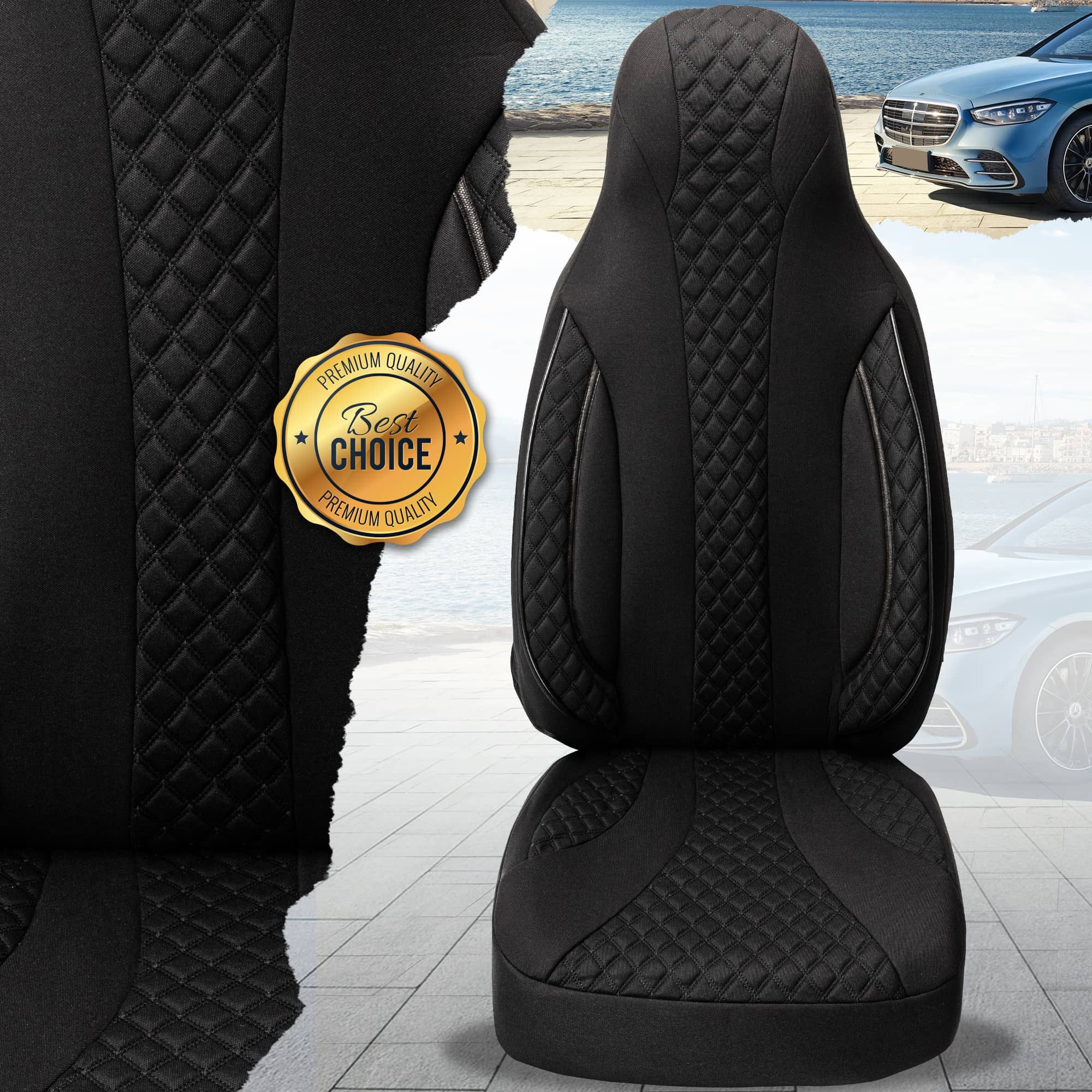 BREMER SITZBEZÜGE Autositzbezug für Peugeot 2008 2 Bj ab 2019 (PL404), Set, Schonbezüge Sitzbezüge Fahrer und Beifahrer, in Schwarz