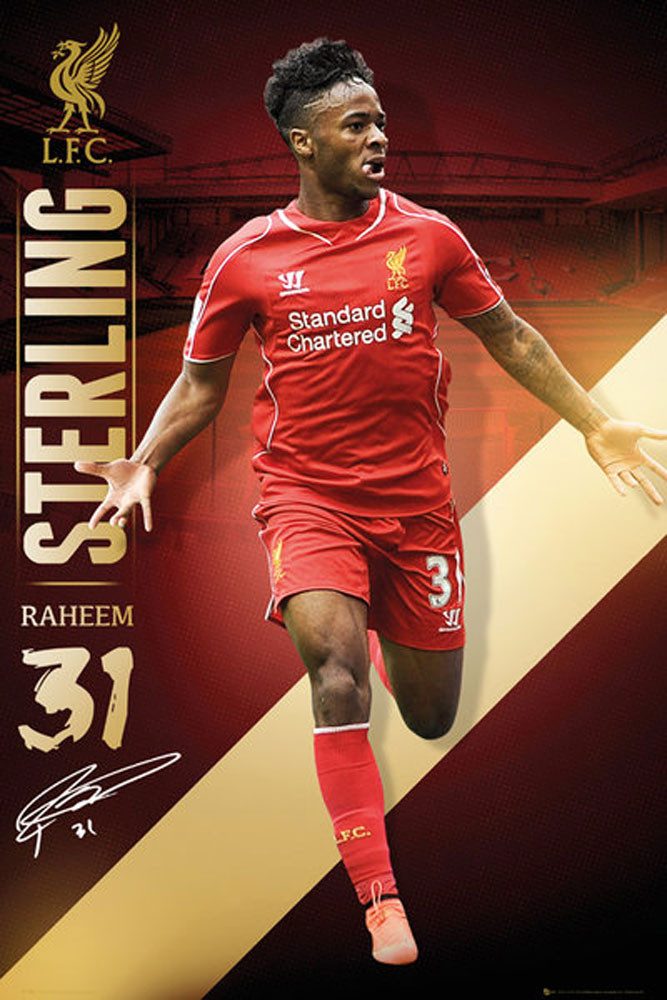 Poster Fußball - Poster - Liverpool - Sterling 14/15