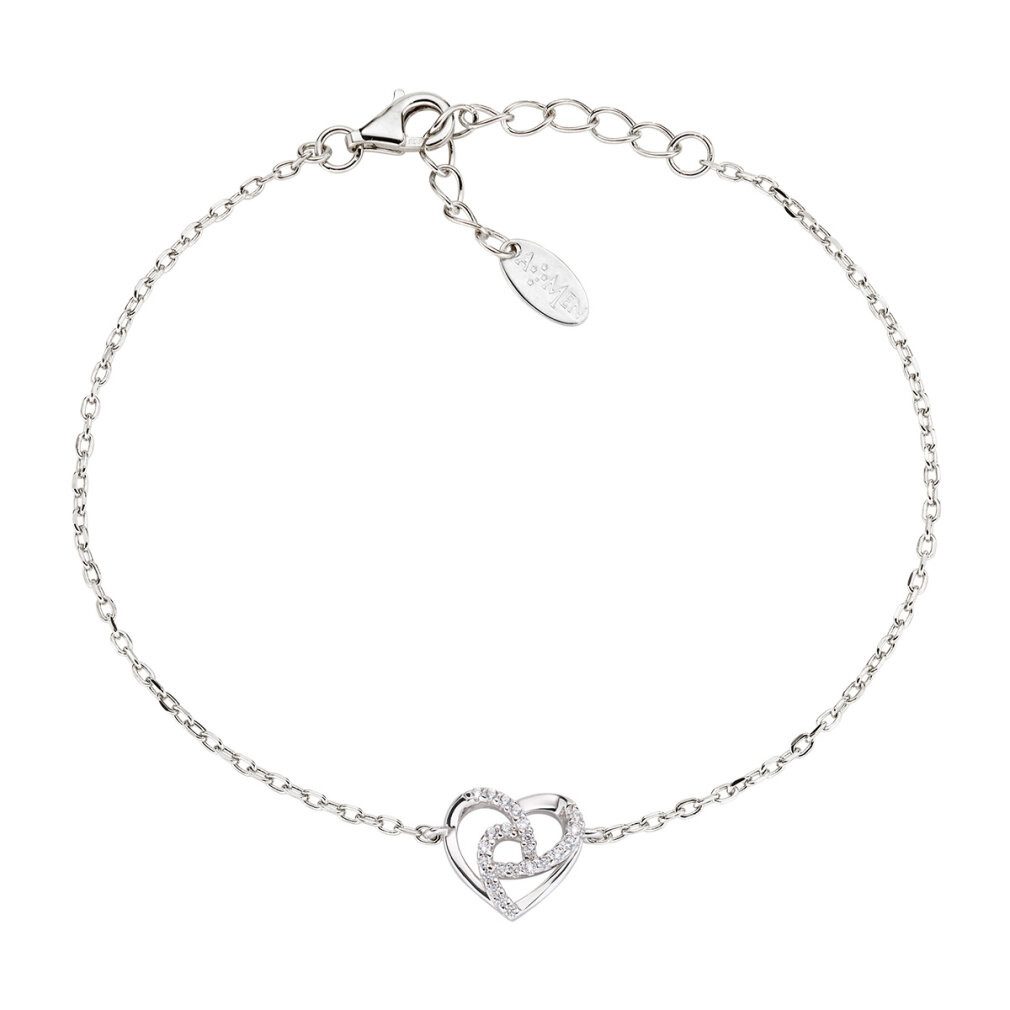 Amen Armband Romantisches silbernes Herz-Armband Love BRHHBBZ