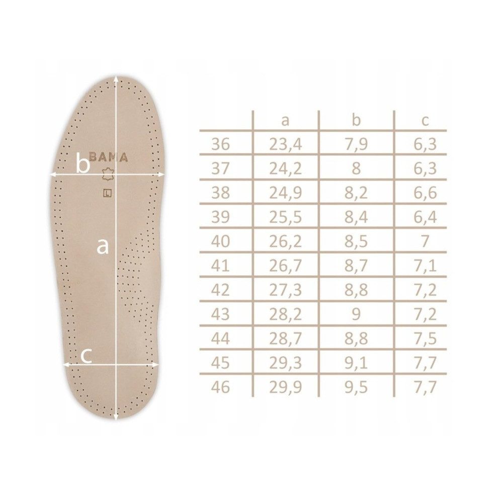BAMA Group orthopädische Schuheinlagen Bama Premium Leather Footbed Einlegesohlen aus Echtleder, anatomisch – Bild 5 von 5