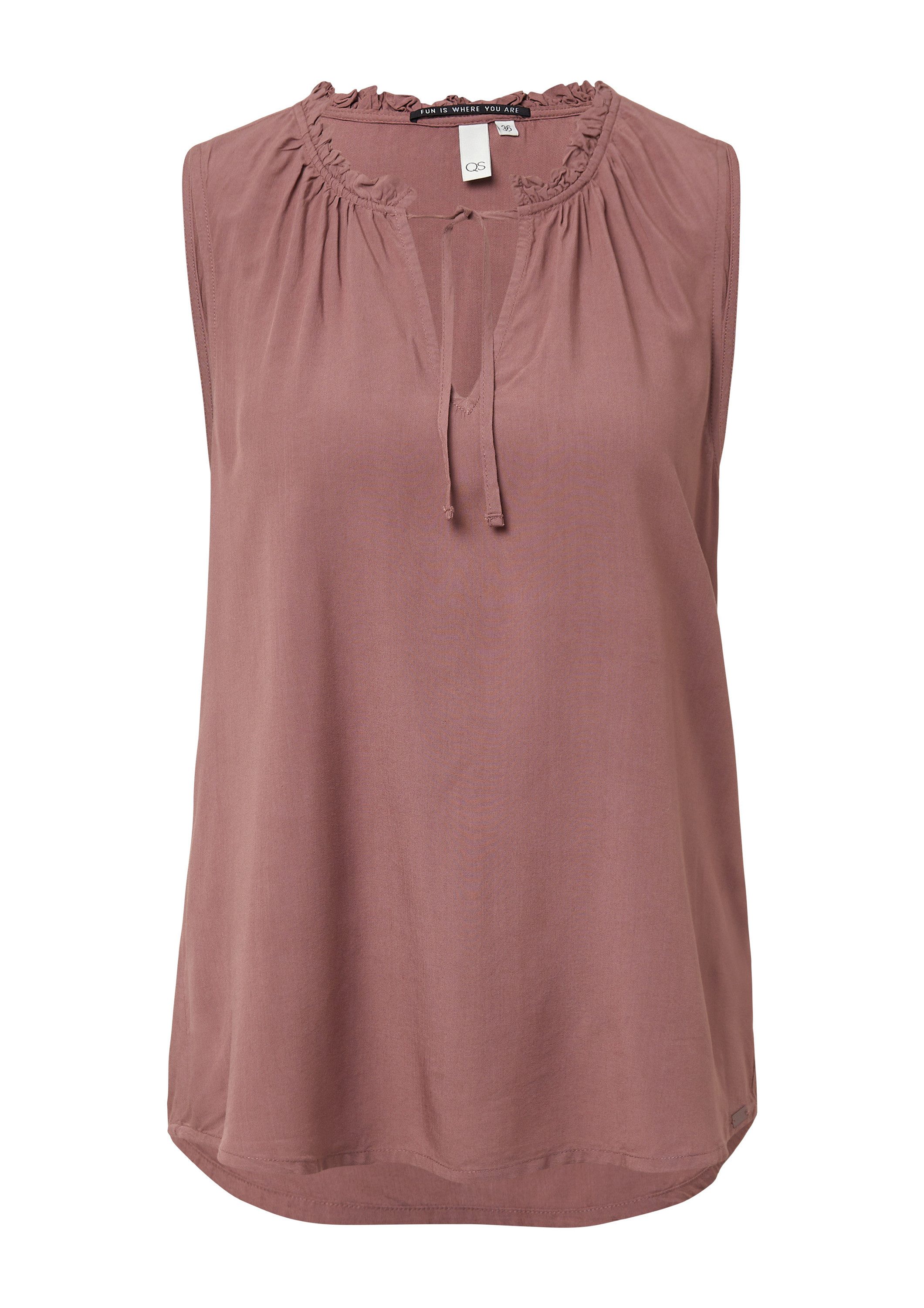 QS Blusentop Bluse Blusentop aus Viskose günstig online kaufen