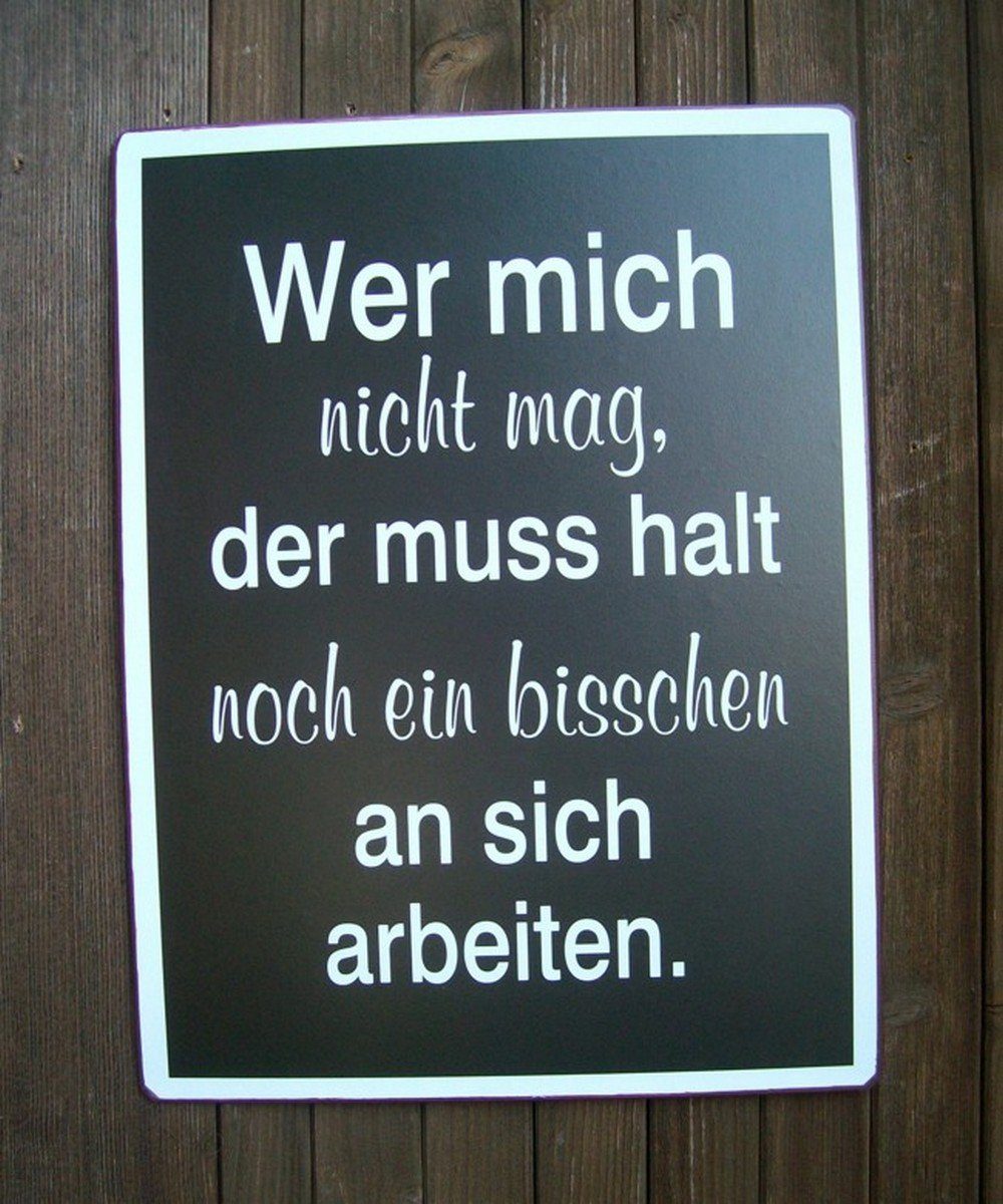 DekoImpression Metallschild Schild Spruch, Shabby Wer mich nicht mag