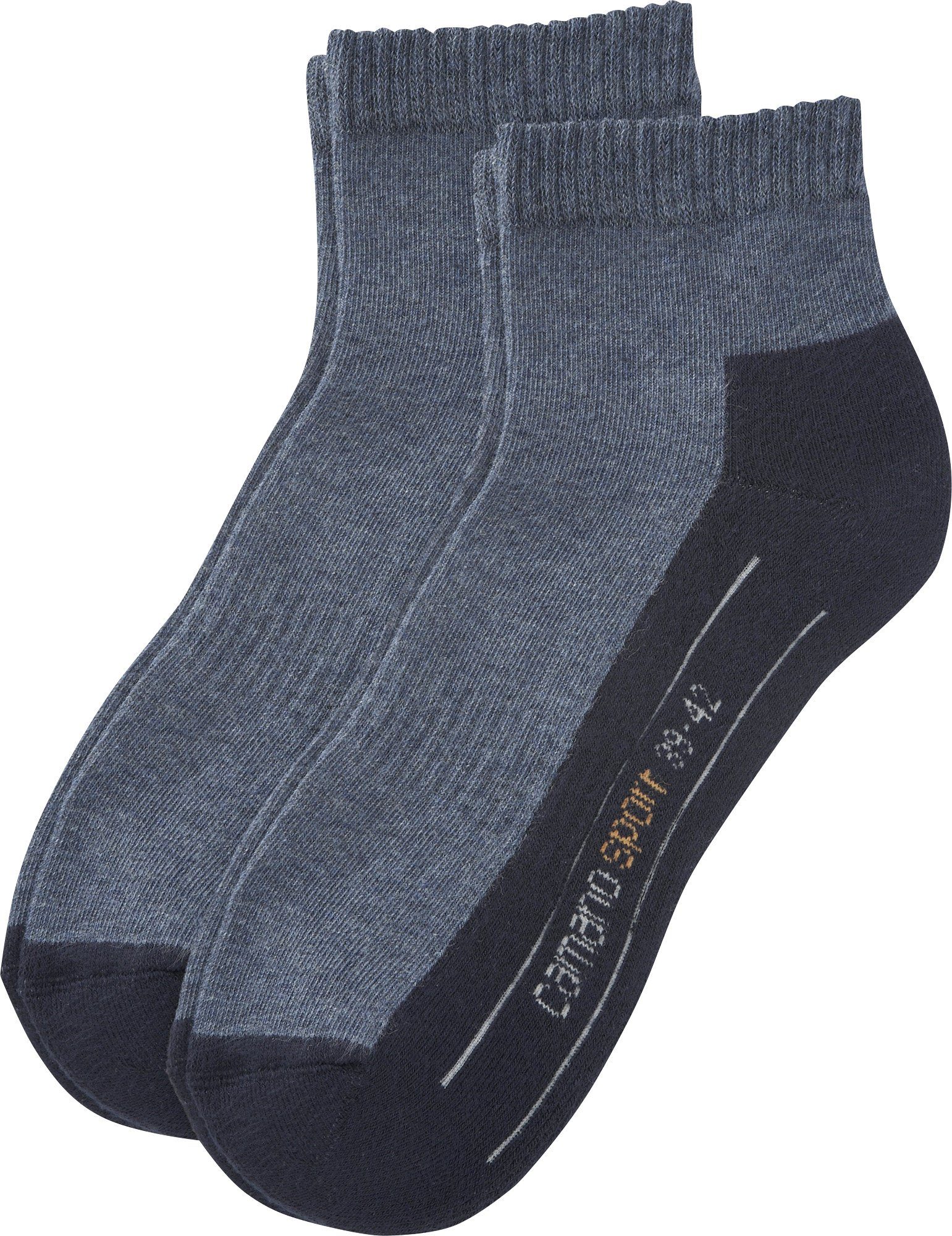 Camano Socken Unisex-Sport-Kurzsocken 2 Paar Uni