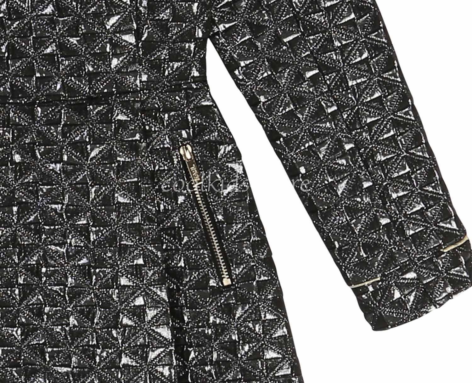 KARL LAGERFELD A-Linien-Kleid KARL LAGERFELD Kids Kleid Brokat anthrazit meltallic festlich