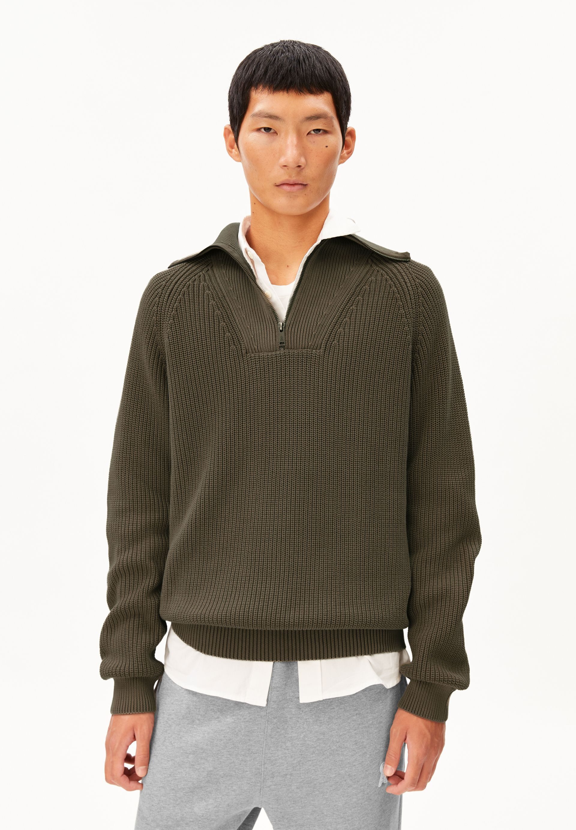 Armedangels Strickpullover PIGMENT DYE Strickpullover aus 100% Bio-Baumwolle Regular Fit