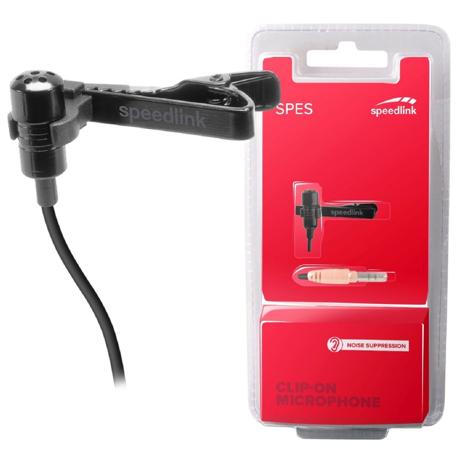 Mikrofon SPES Mini Clip-On Ansteck-Mikrofon Schwarz