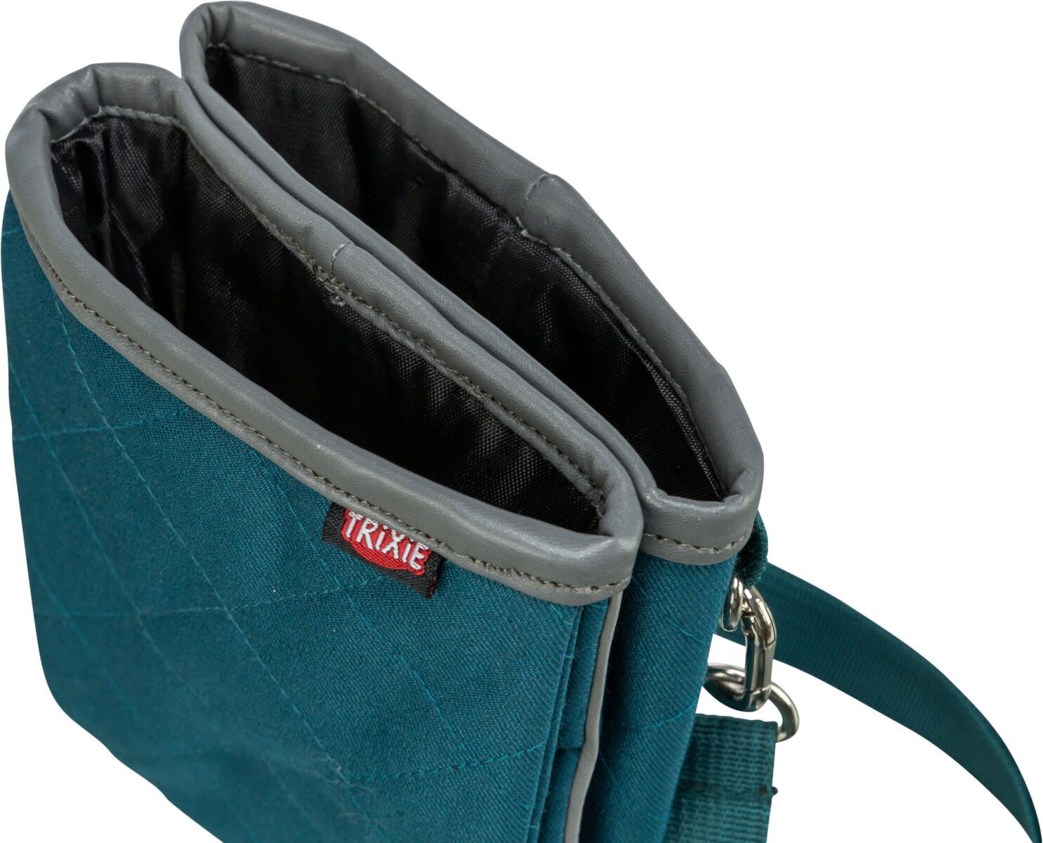 TRIXIE Leckerlibeutel Snack-Tasche Twin - petrol - 15 × 18 × 2,5 cm