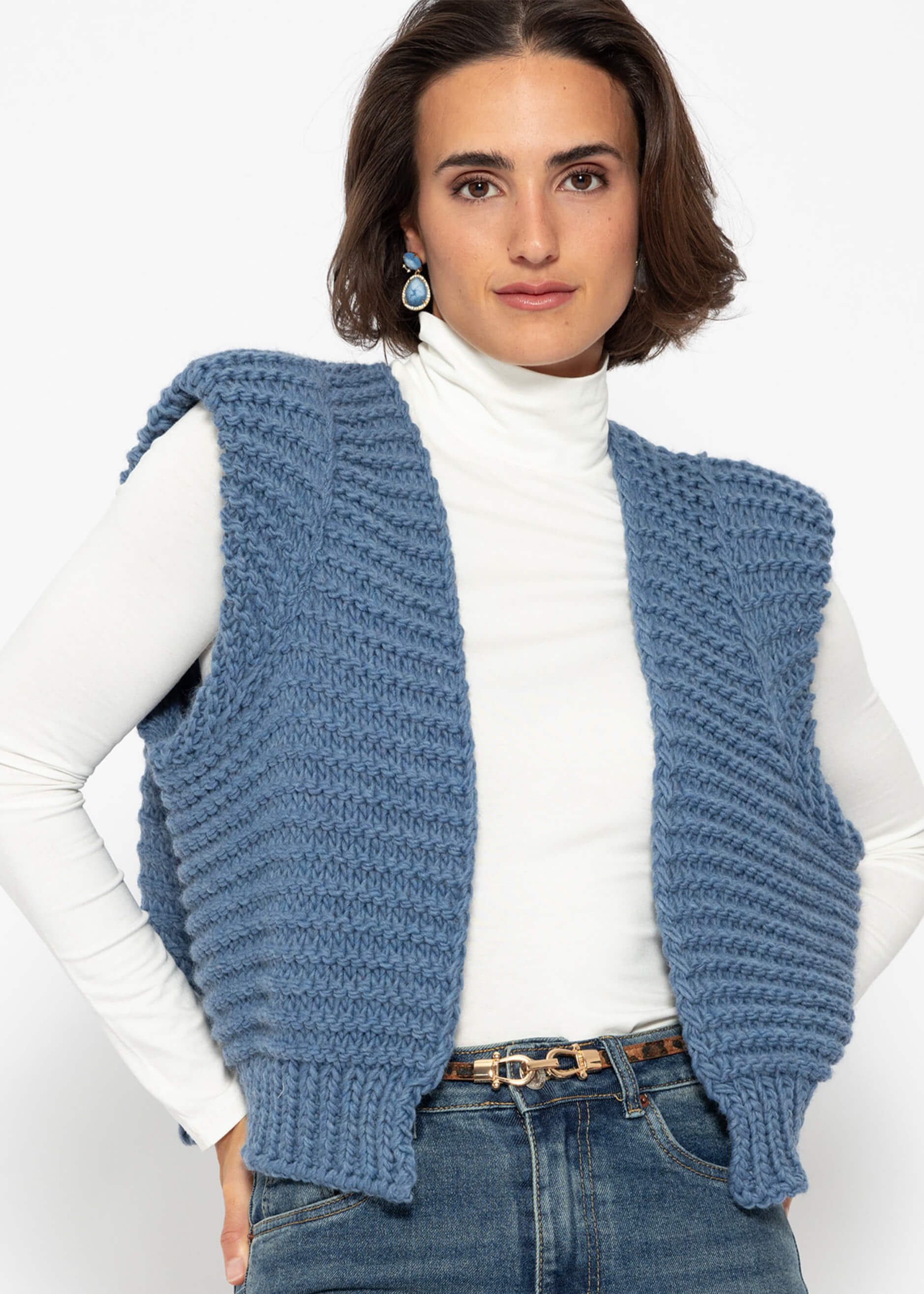 strickweste kurz damen