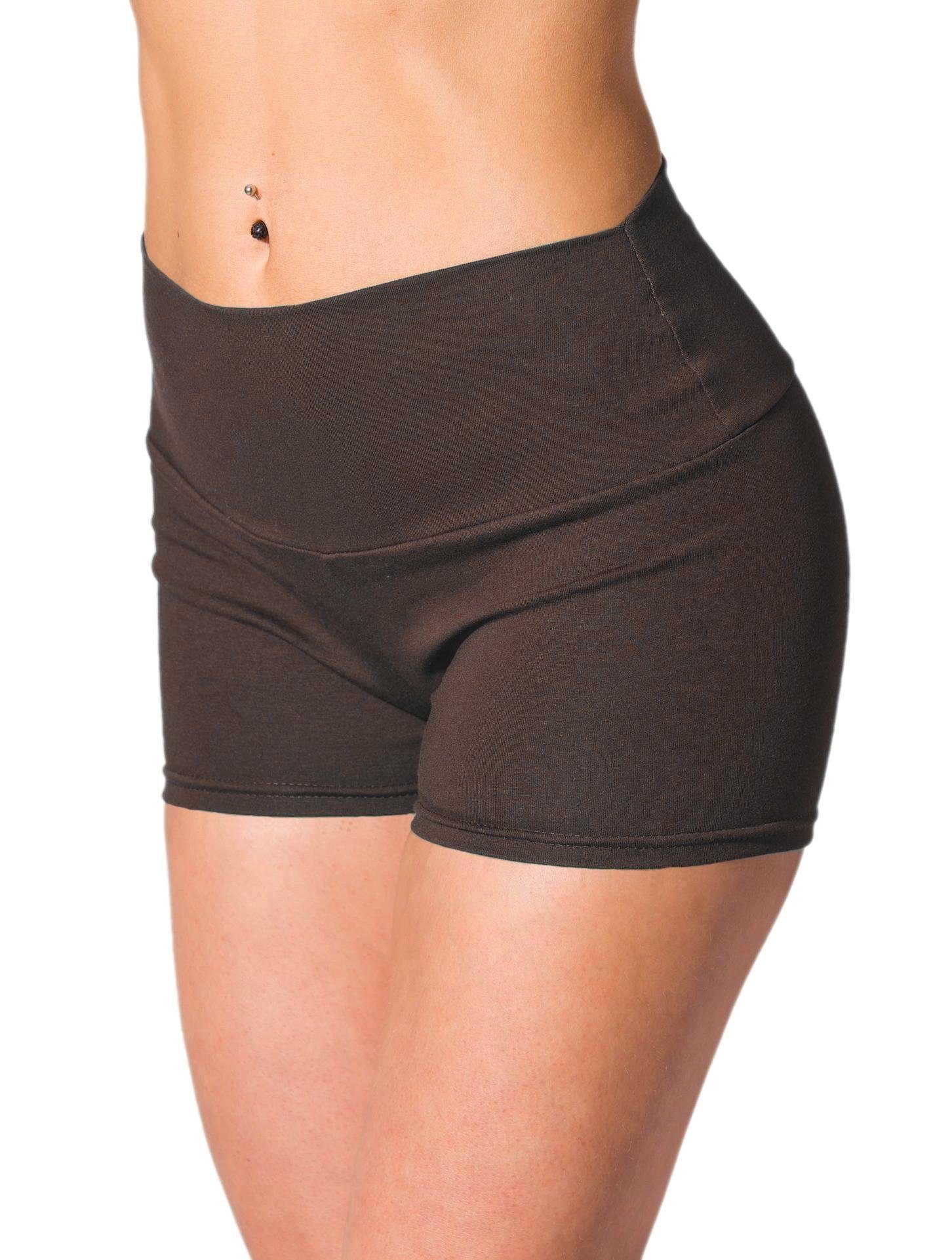 Alkato Yogashorts Alkato Damen Shorts mit Hohem Bund Hotpants Radlerhose Long Shorts