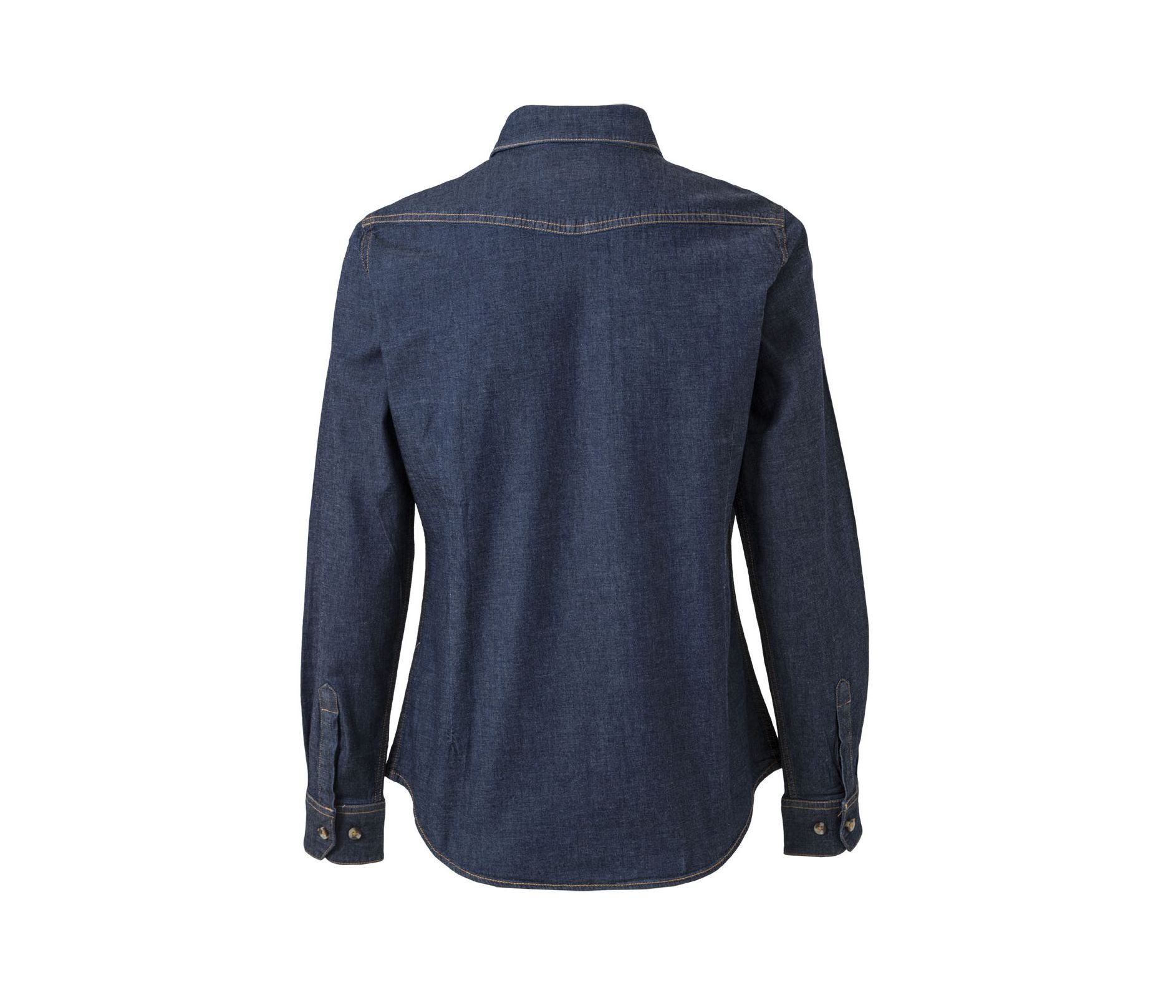 Velilla Jeansbluse Damen Stretch Bluse Langarm mit taillierter Passform