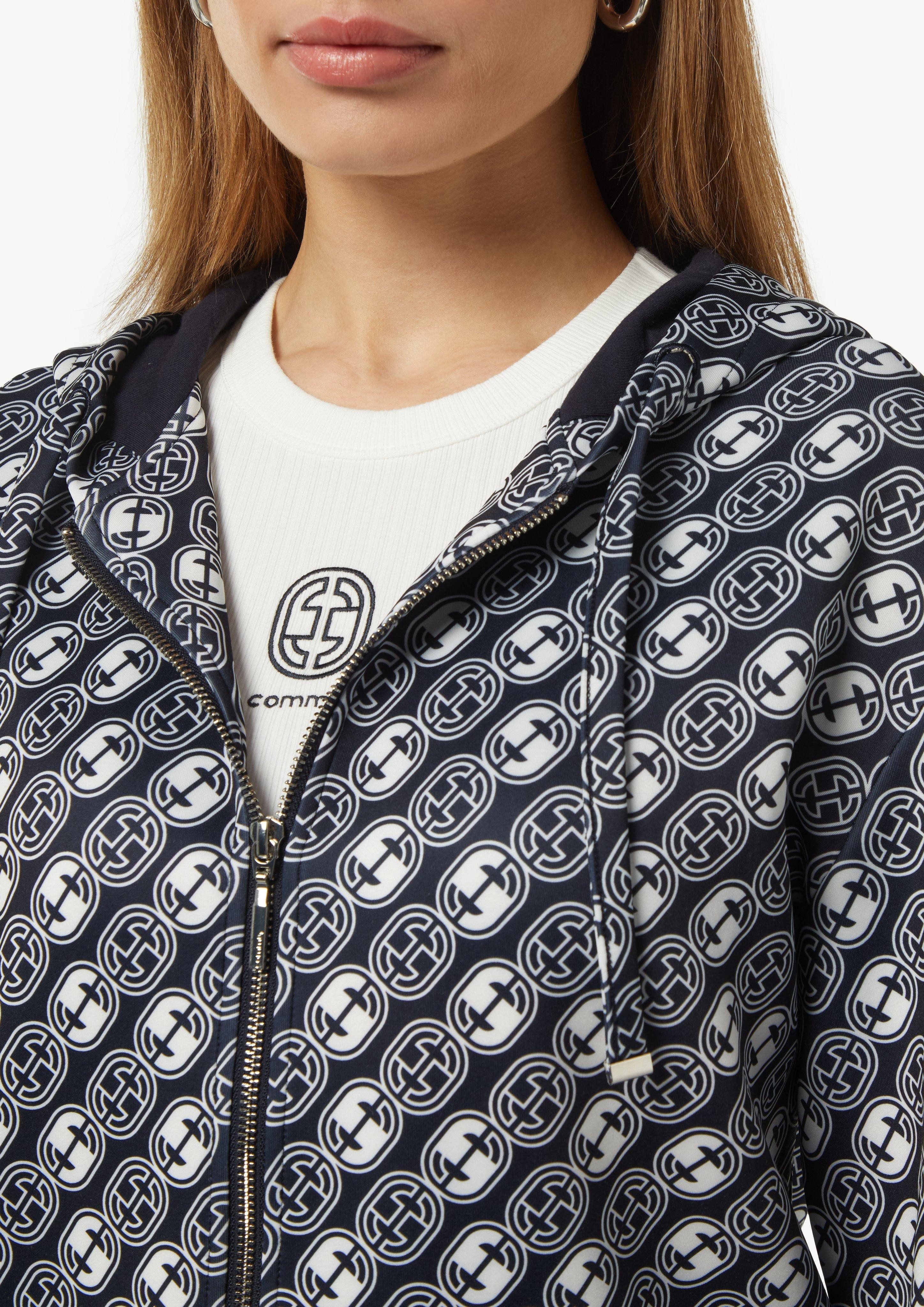 comma Sweatjacke Sweat-Jacke mit Icon-Muster und günstig online kaufen
