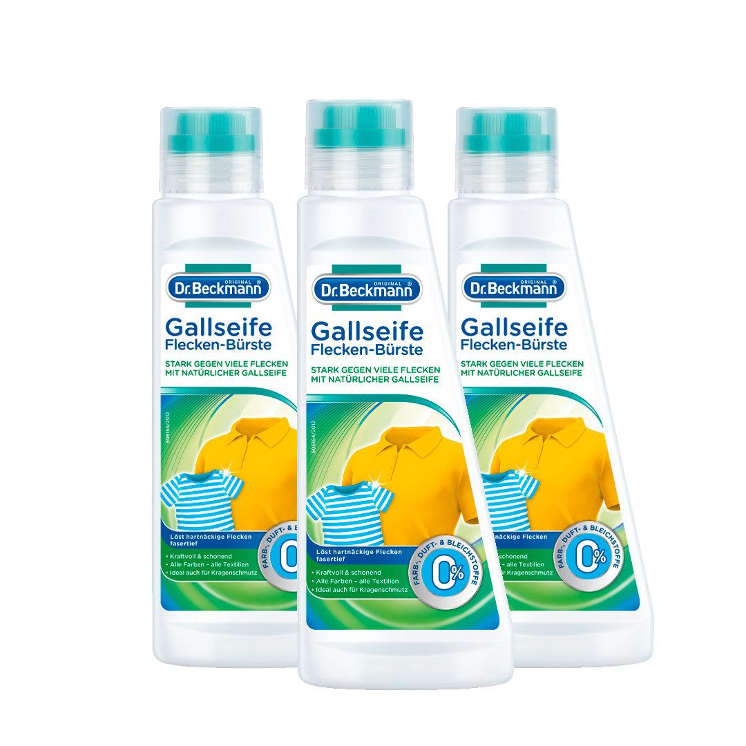 Dr. Beckmann 3 x Dr. Beckmann Gallseife Flecken Bürste jeweils 250 ml Kraftvoll geg Fleckentferner