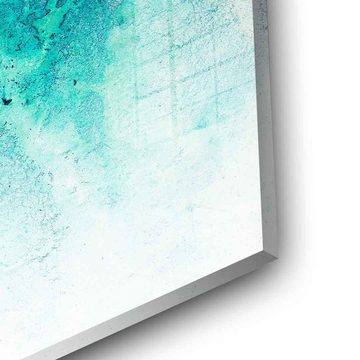 DOTCOMCANVAS® Acrylglasbild Turquoise Whispering - Acrylglas, Acrylglasbild Turquoise abstrakte moderne Kunst weiß blau Strand Meer