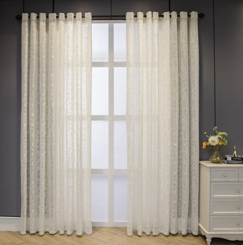 M&W DAS DESIGN Vorhang Wohnzimmer Schlafzimmer​​ Mit ösen 140Bx245H (1er), 2 für Paar