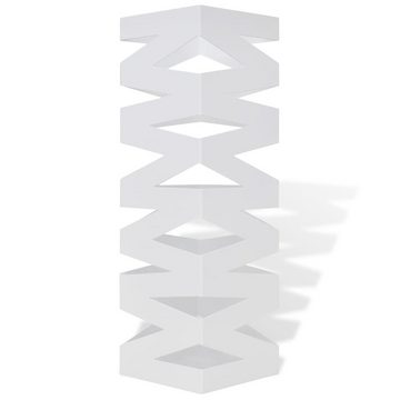 möbelando Schirmständer 295771 (LxBxH: 15,5x15,5x48,5 cm), aus Metall in Weiß