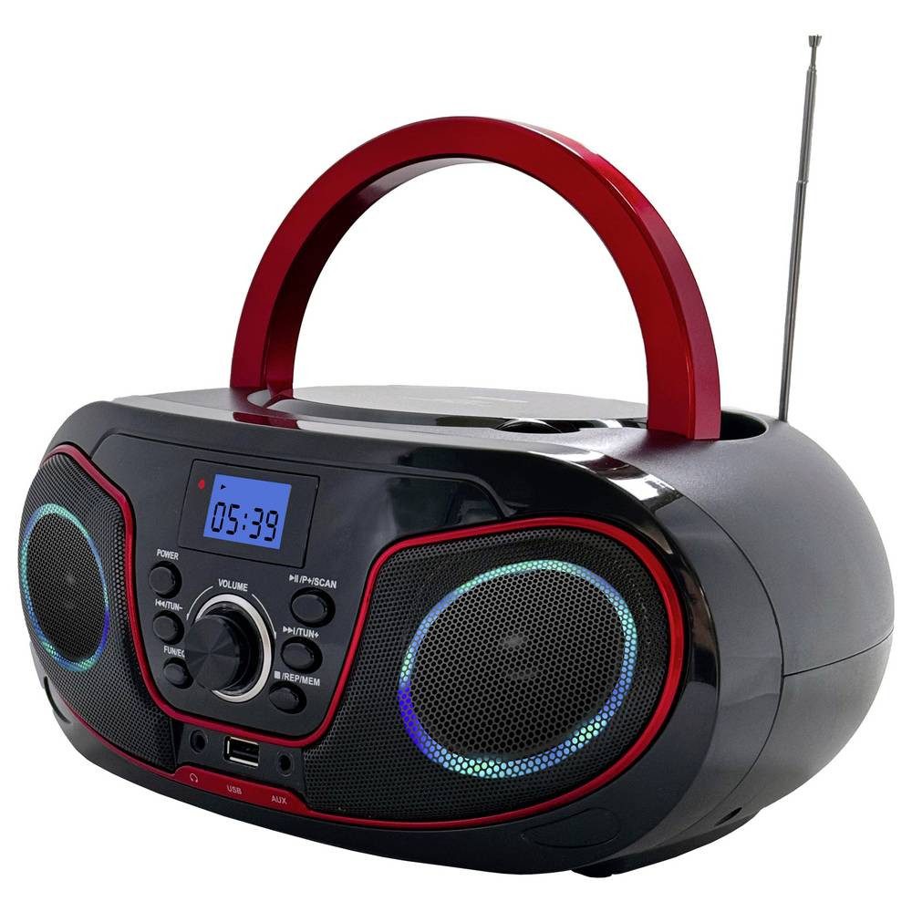 Silva Schneider MPC 19.4 USB CD-Radio UKW AUX, CD, USB Schwarz, Rot 210718 Radio