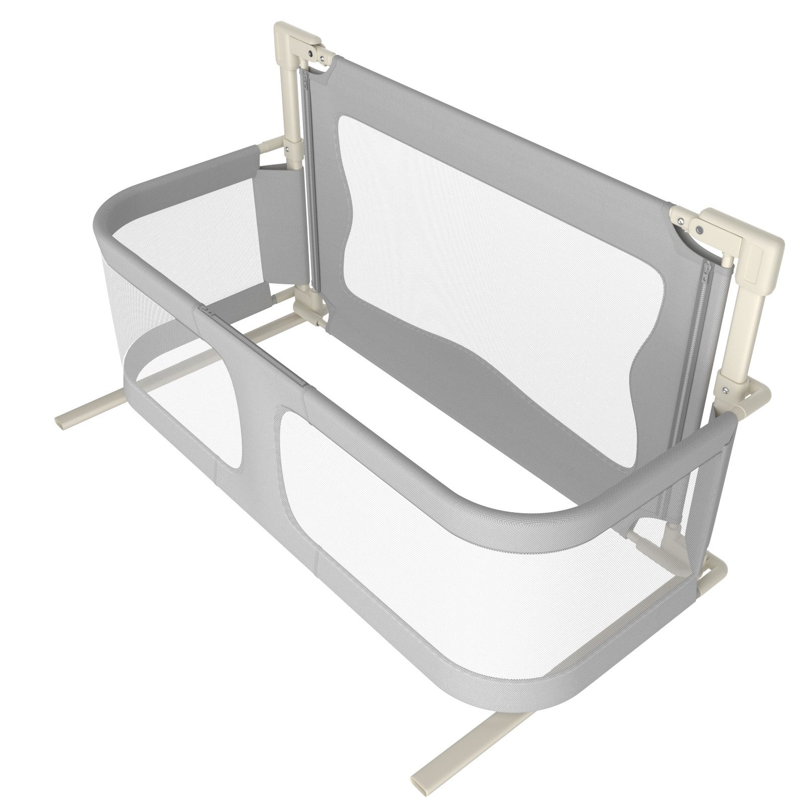 JEOBEST Bettschutzgitter Beistellbett Baby1.2M,Rausfallschutz Bett Klappbar,Elternbett Babybett, Höhenverstellbar Baby Rausfallschutz Elternbett Portable Bed Rails