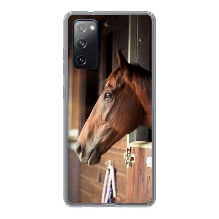 MuchoWow Handyhülle Pferd - Stall - Sonne Phone Case Handyhülle Samsung Galaxy S20 FE Silikon Schutzhülle