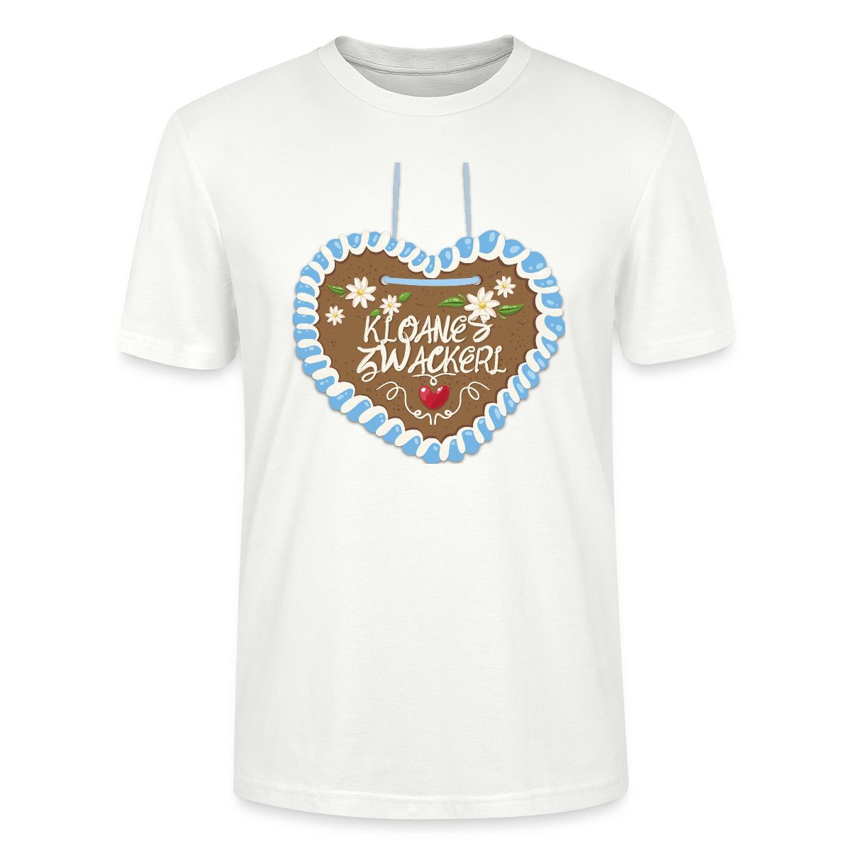 T-Shirt Lebkuchenherz design Kloane’s Zwackerl Unisex Bio T-Shirt