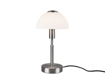 meineWunschleuchte LED Nachttischlampe, Dimmfunktion, LED wechselbar, Warmweiß, Bauhaus-stil Pilz-Lampe per Touch dimmbar, Glas Lampenschirm, H: 33cm