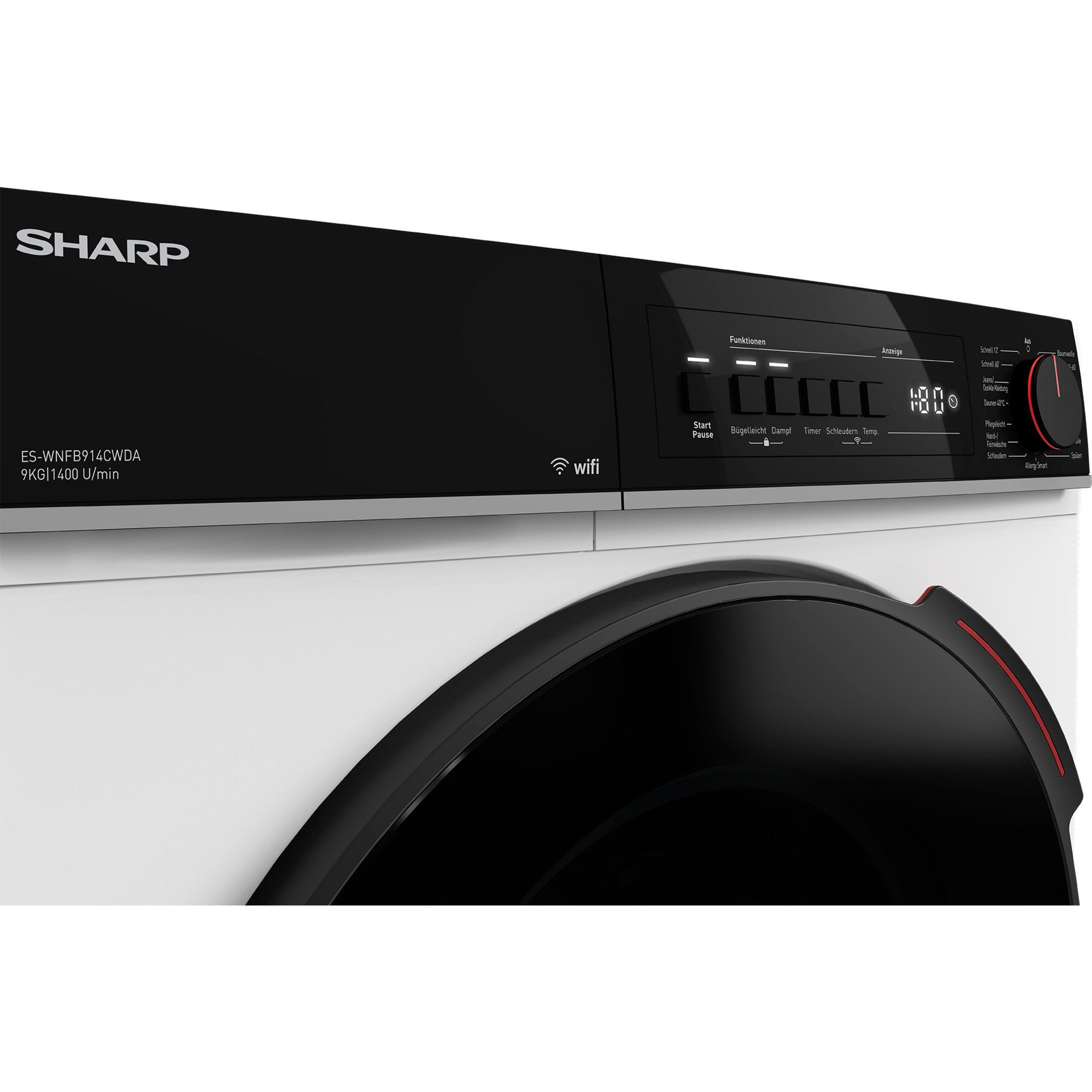 Sharp Waschmaschine 10841777, 9 kg, 1400 U/min