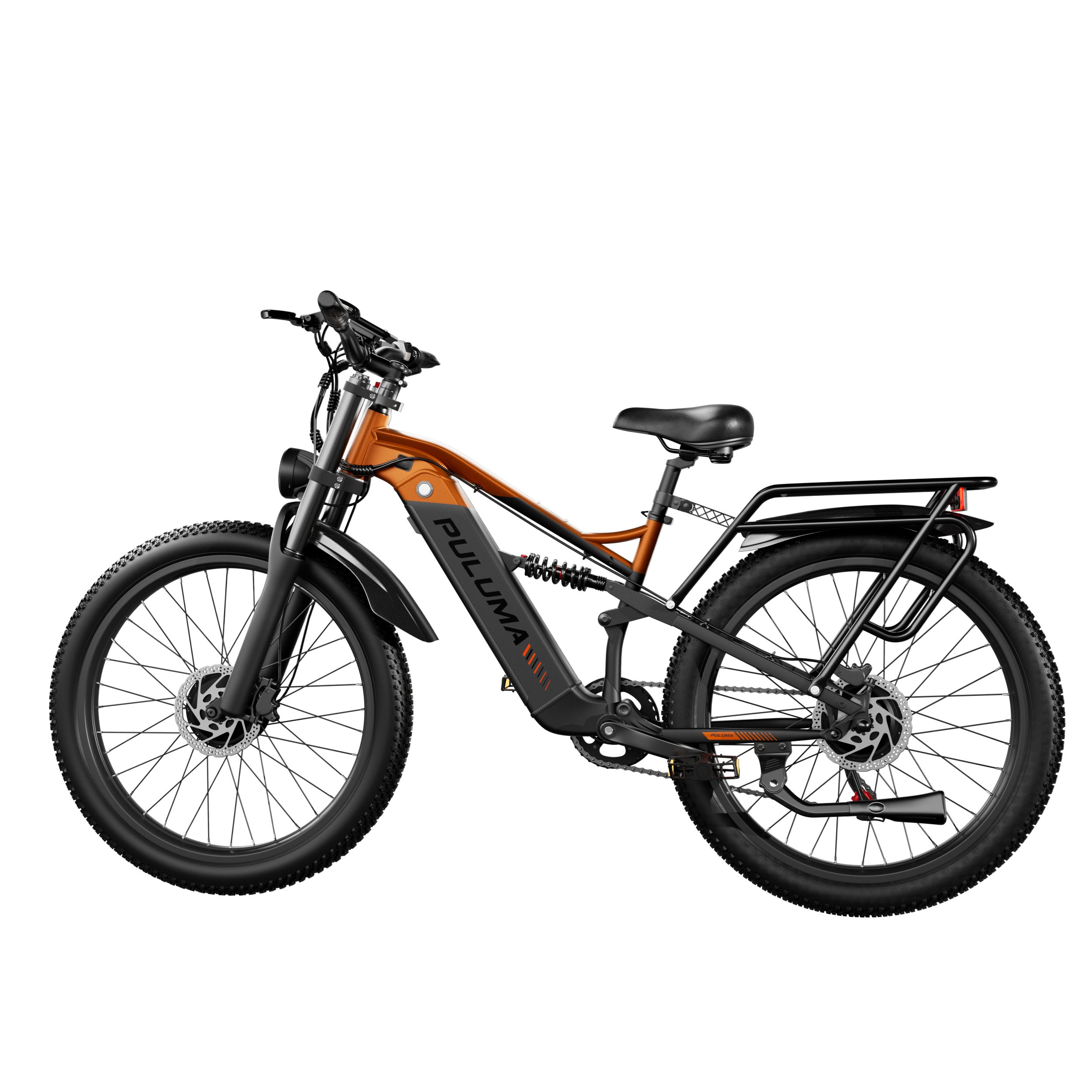 PixelPilot E-Bike Cityrad 26 Zoll Fully Fatbike mit 20Ah Akku, Shimano 7-Gang, DNM Dämpfung pro, 7 Gang, (Packung)