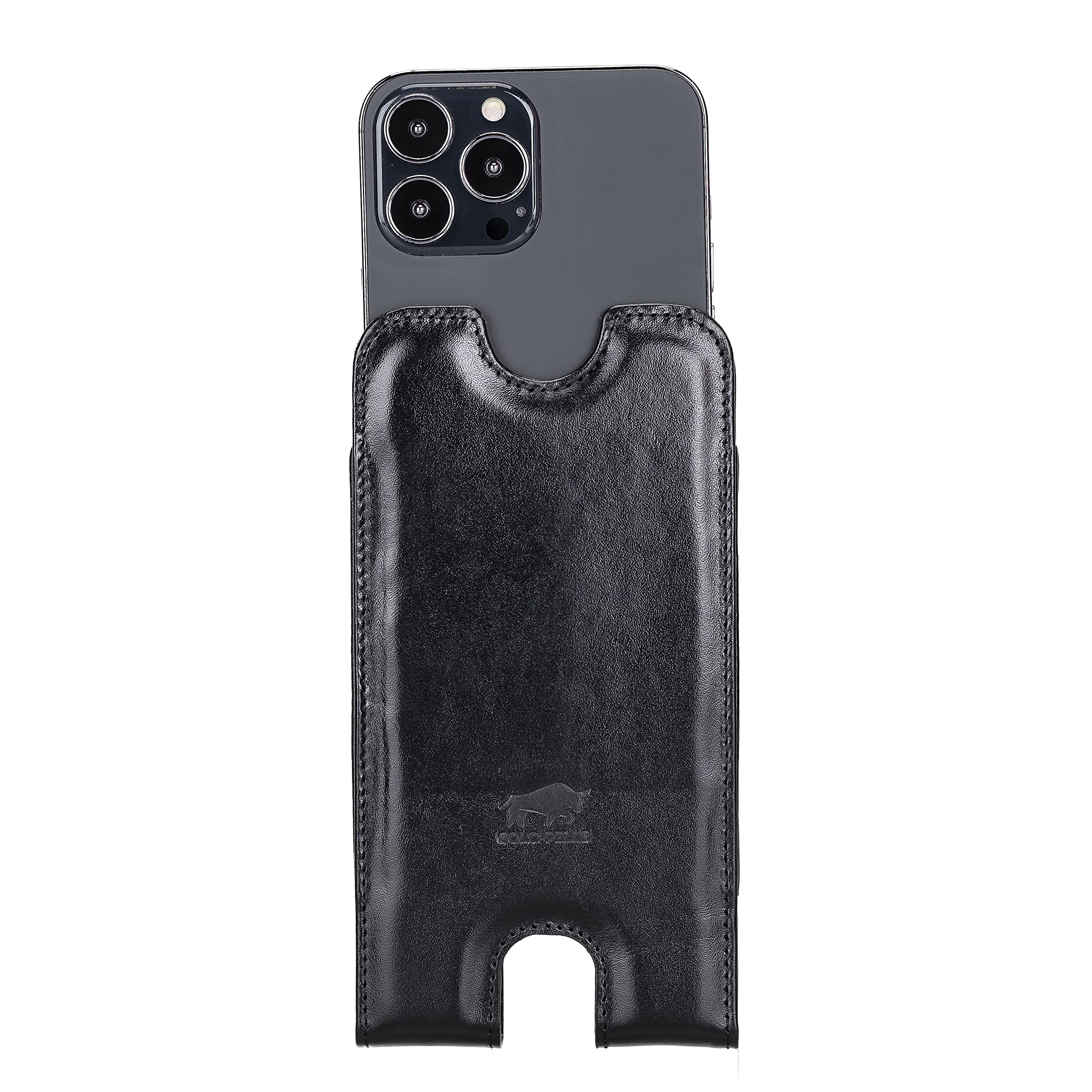 Solo Pelle Smartphonetasche Lederhülle für iPhone 12/12 Pro / 13/13 Pro bis 6.1 Zoll Stanford