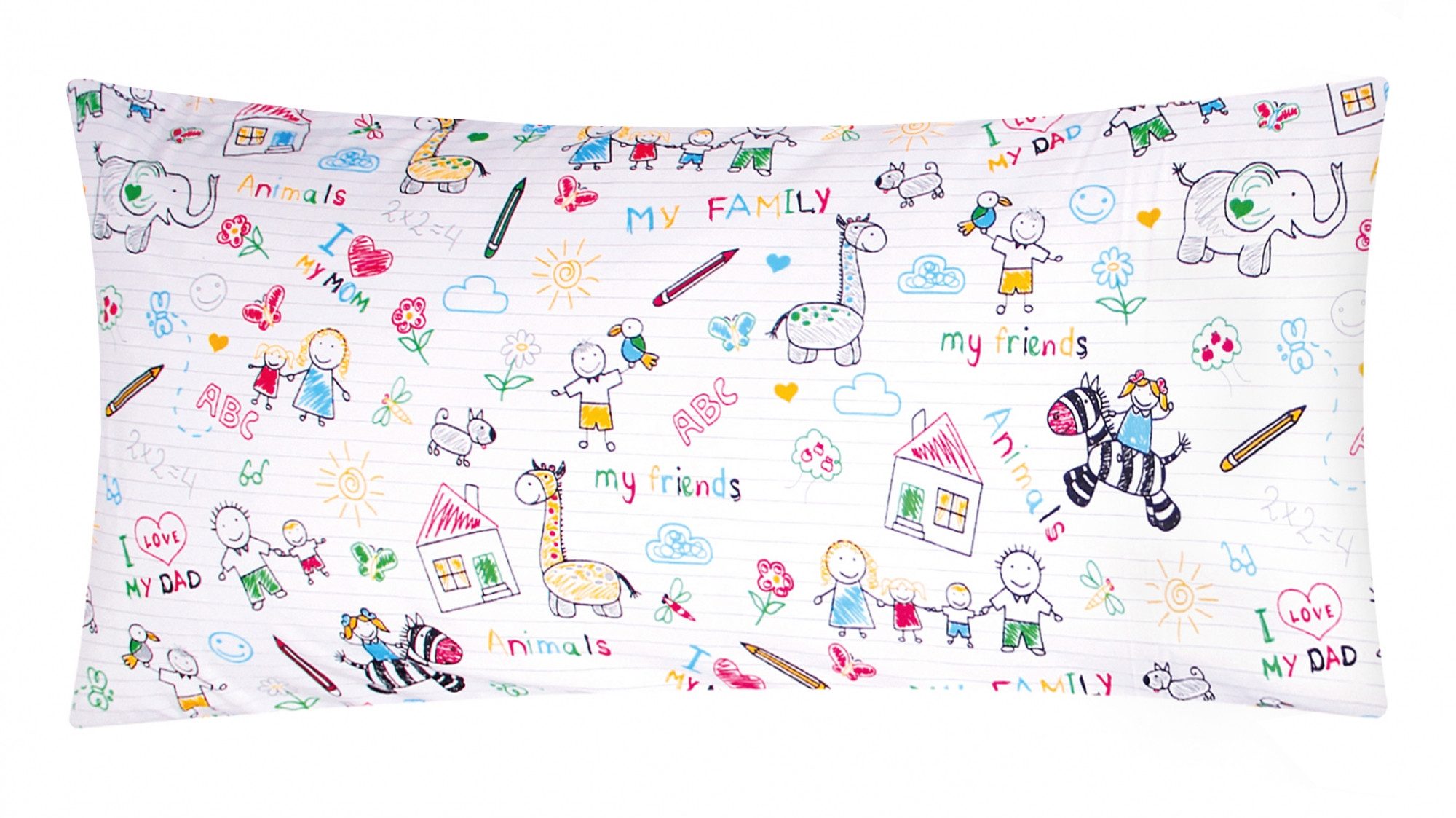 Heubergshop Kissenbezug, (1 Stück), 40x80cm - Familie Tiere gemalt Baumwoll günstig online kaufen