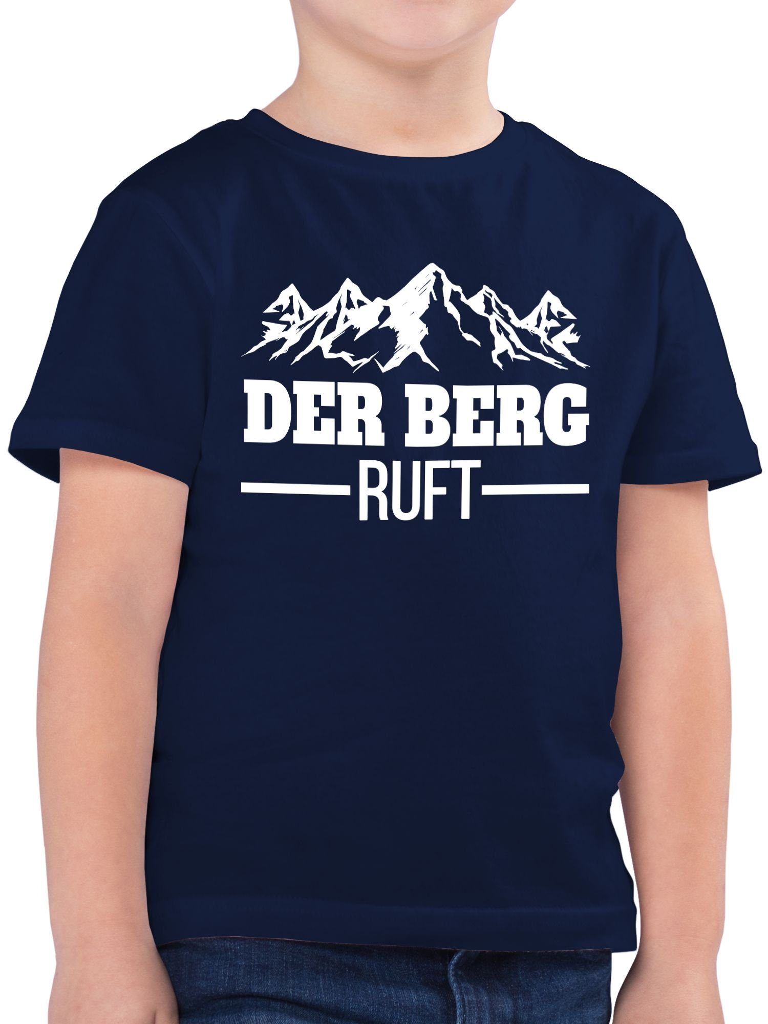 Shirtracer T-Shirt Der Berg ruft Kinder Sport Kleidung 2 Dunkelblau | T-Shirts