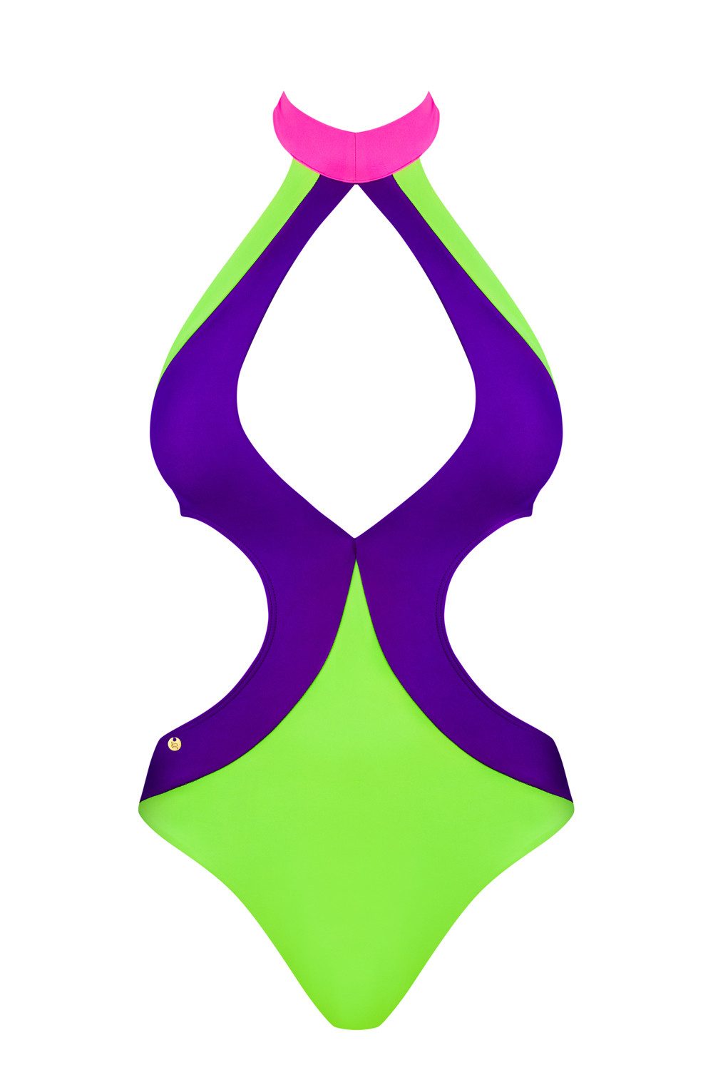 Obsessive Monokini Elastischer Damen Monokini Neckholder Badeanzug mit Ausschnitt und Sch