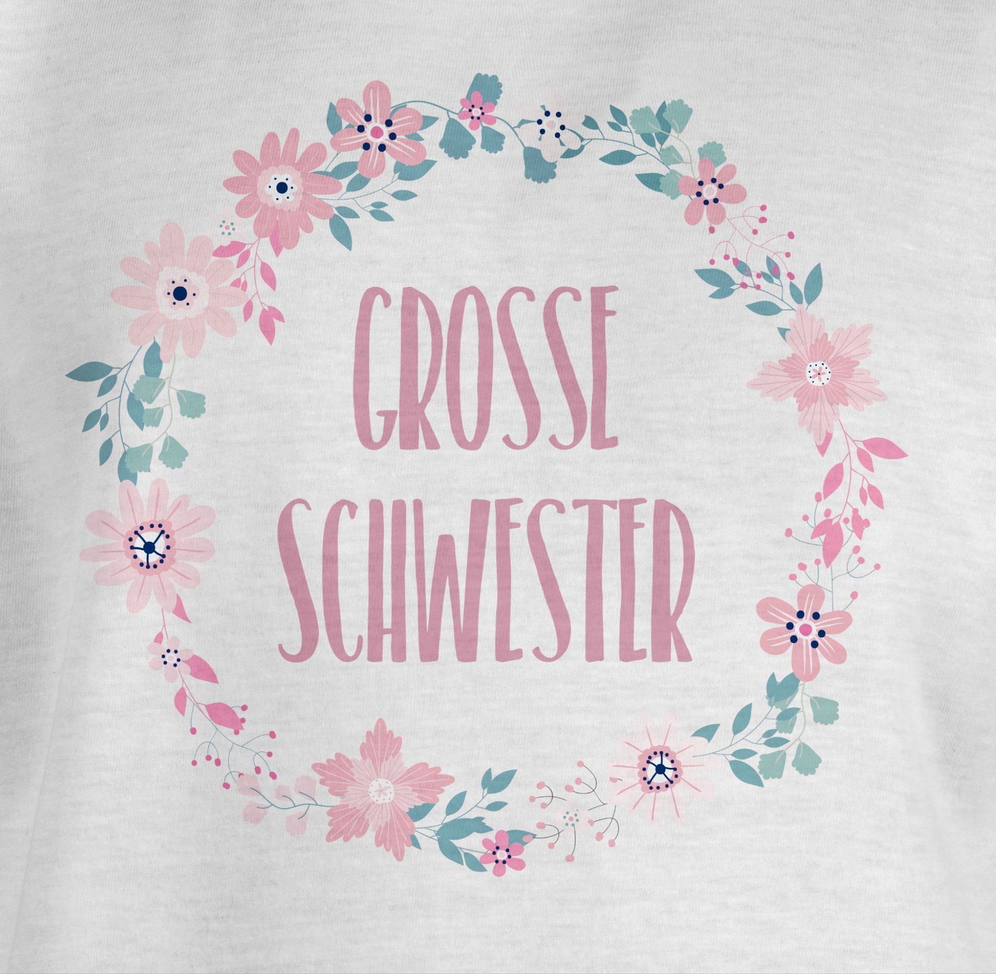 Geschenk T-Shirt Schwester Shirtracer - 1 Schwesterherz Geschwister Große Weiß Schwester
