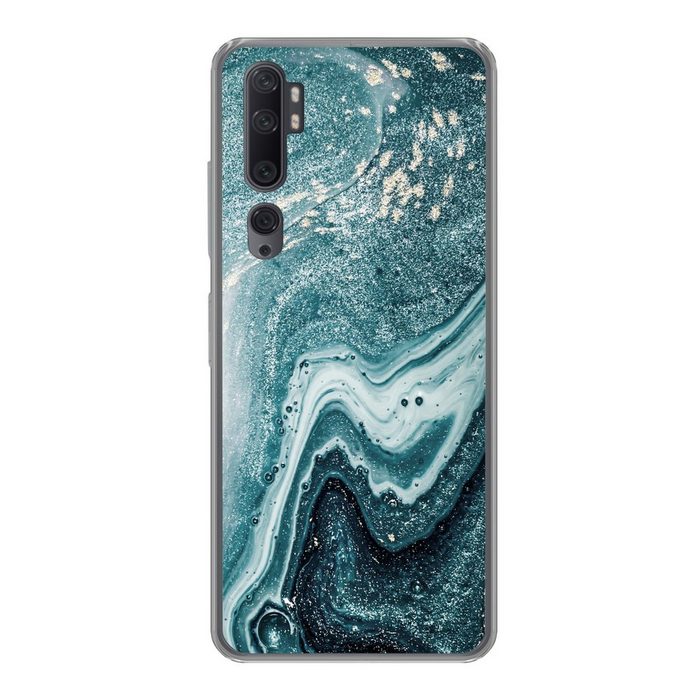MuchoWow Handyhülle Edelsteine - Blau - Natur - Marmor - Abstrakt Phone Case Handyhülle Xiaomi Mi Note 10 Silikon Schutzhülle