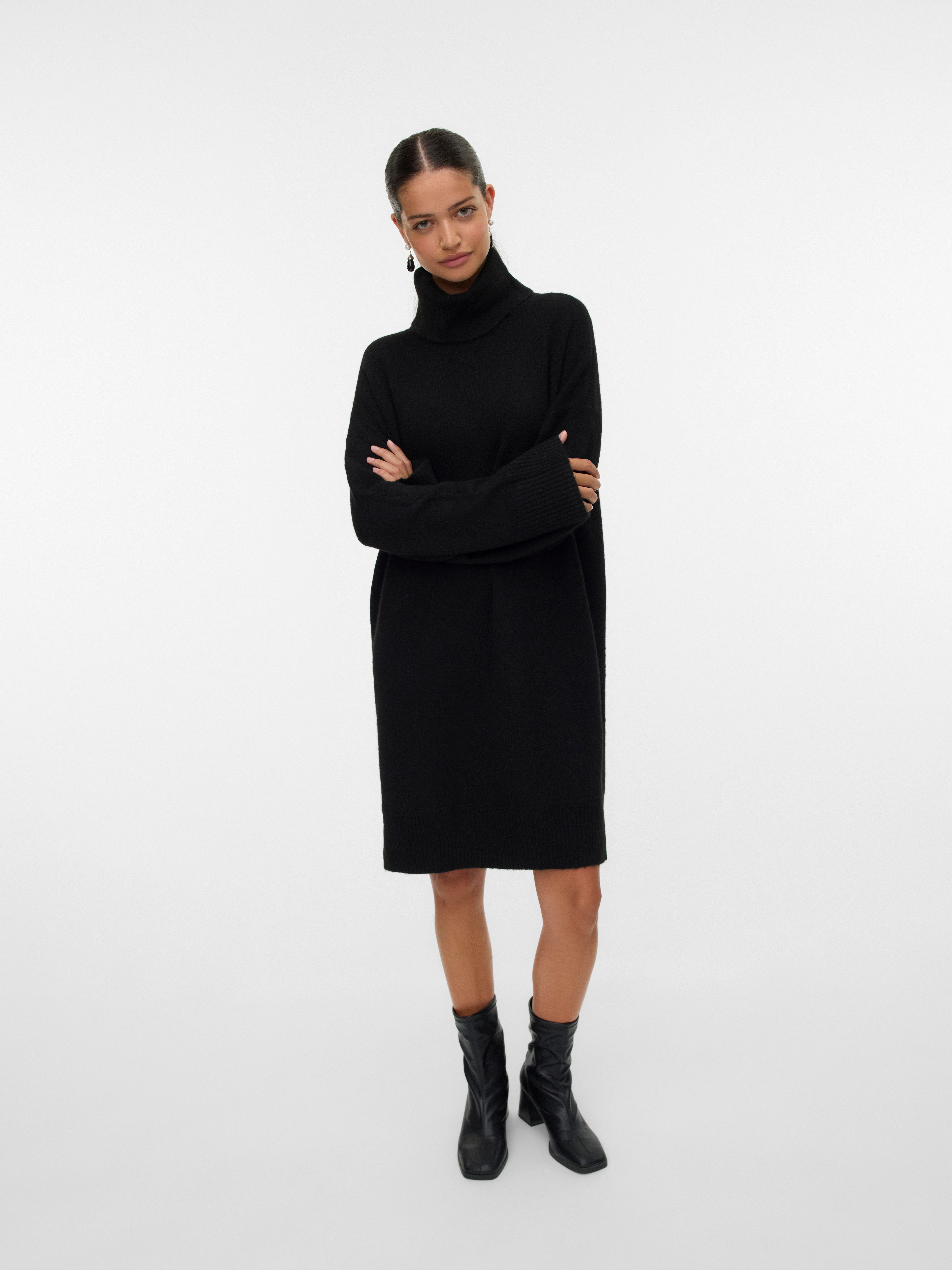 Vero Moda Strickkleid VMAQUARIUS LS ROLLNECK SHORT DRESS BF