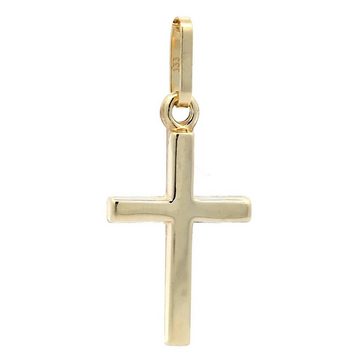 HOPLO Kreuzanhänger Anhänger Kreuz mit massiver Goldkette 1,1 mm 333-8 Karat Gold, Made in Germany