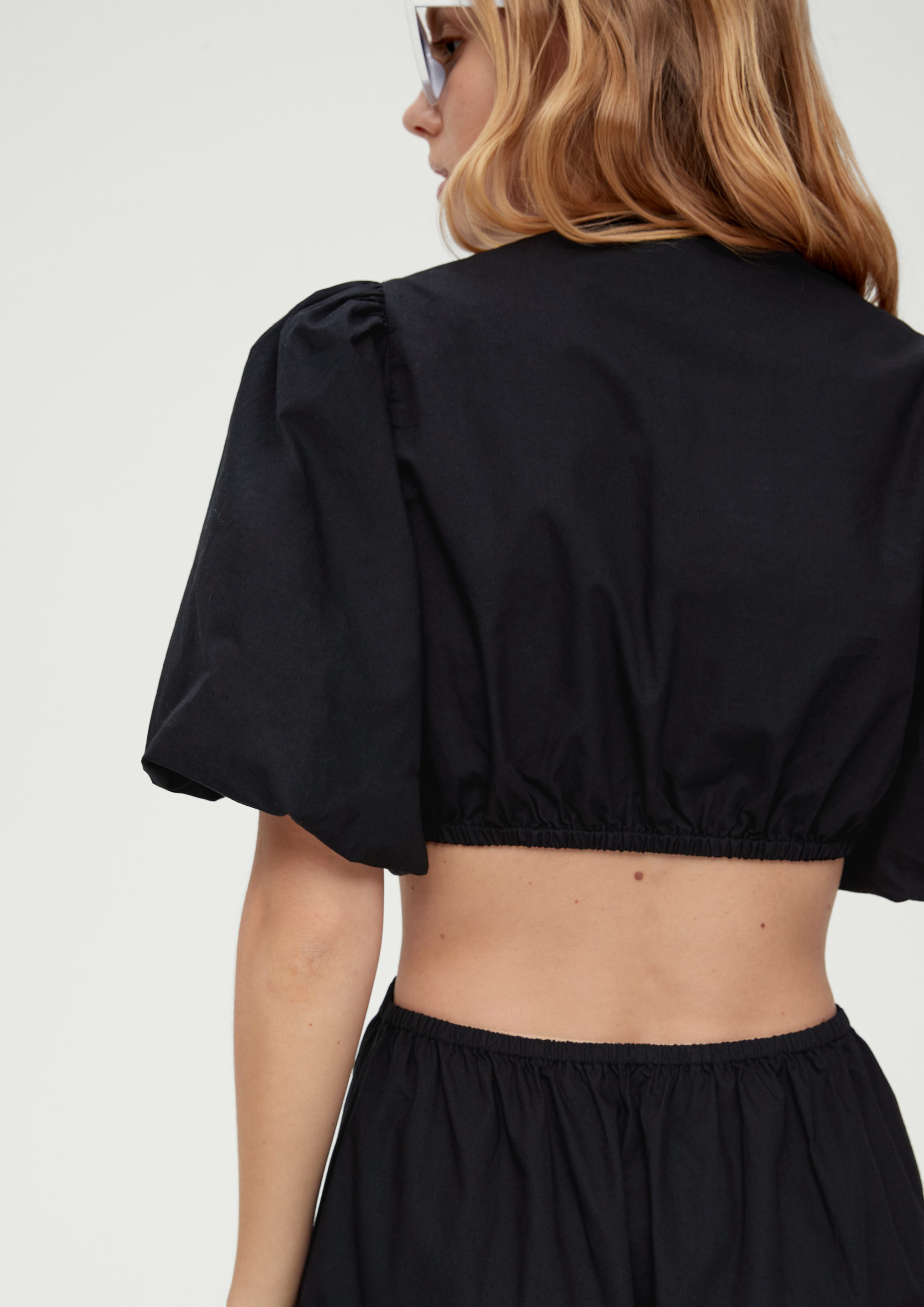 QS Minikleid Zweiteiliges Popeline-Kleid Cut Out günstig online kaufen