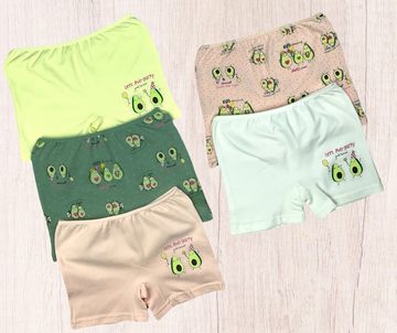 LOREZA Panty 5er Set Mädchen Pantys - Avocado - Bunt (Spar-Packung, 5-St)