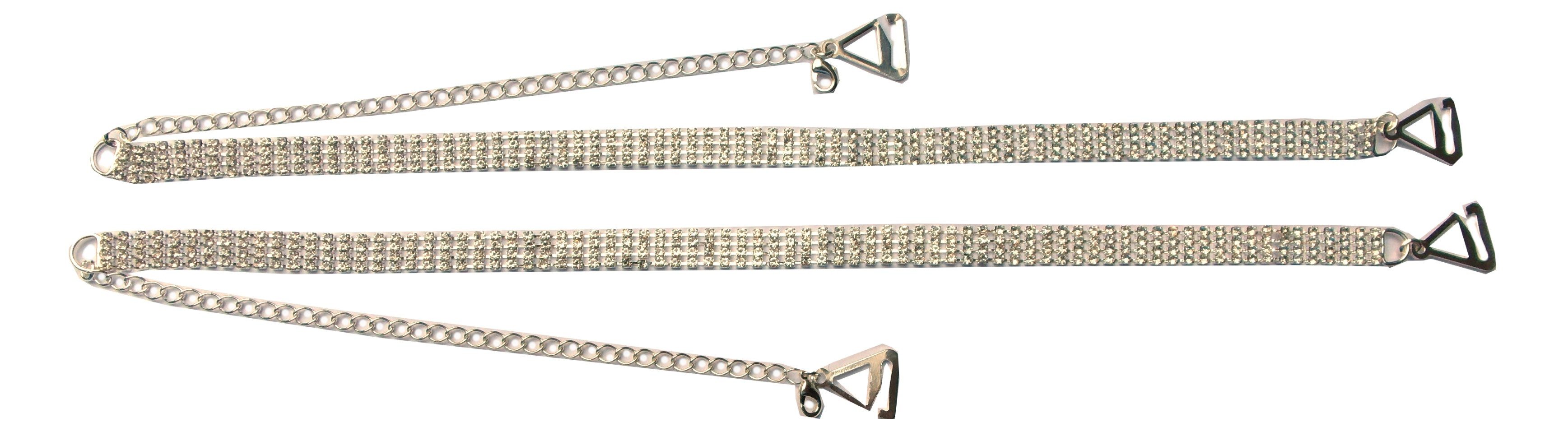 Einkaufszauber BH-Träger Schmuck BH-Träger Strass Vierreihig (1 Paar), Strass