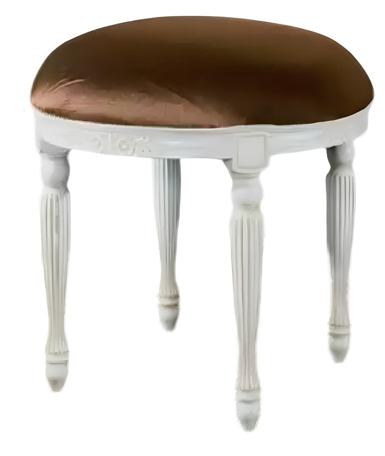 Xlmoebel Hocker Luxuriöser brauner Beistellhocker im klassischen Stil (Hocker, 1 St., Hocker), Hergestellt in Europa