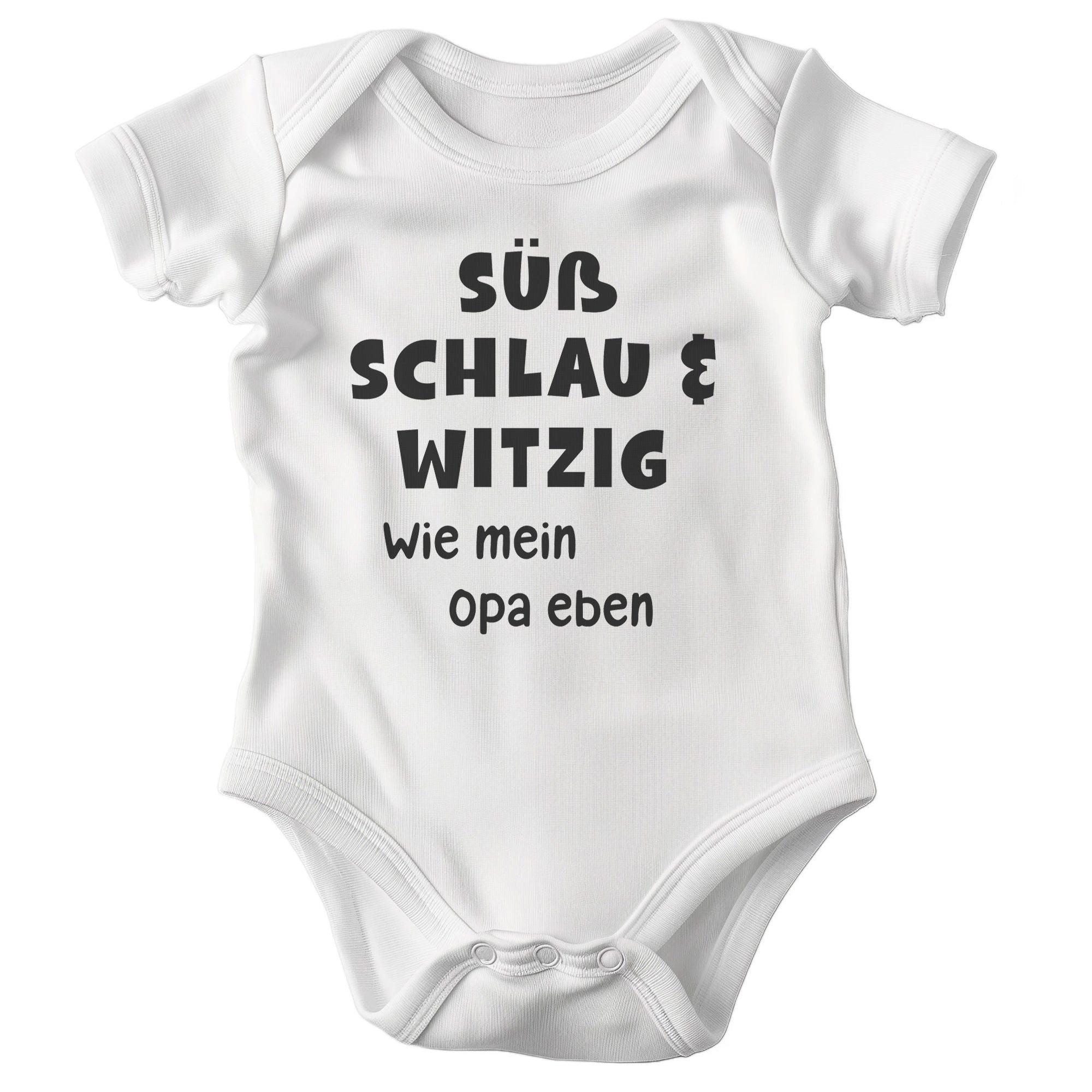 22Feels Kurzarmbody Bio Unisex Babybody Weiß Lustigem Opa Spruch Geschenk Taufe Babyparty BIO-Baumwolle - In Deutschland Bedruckt - Niedlicher Print