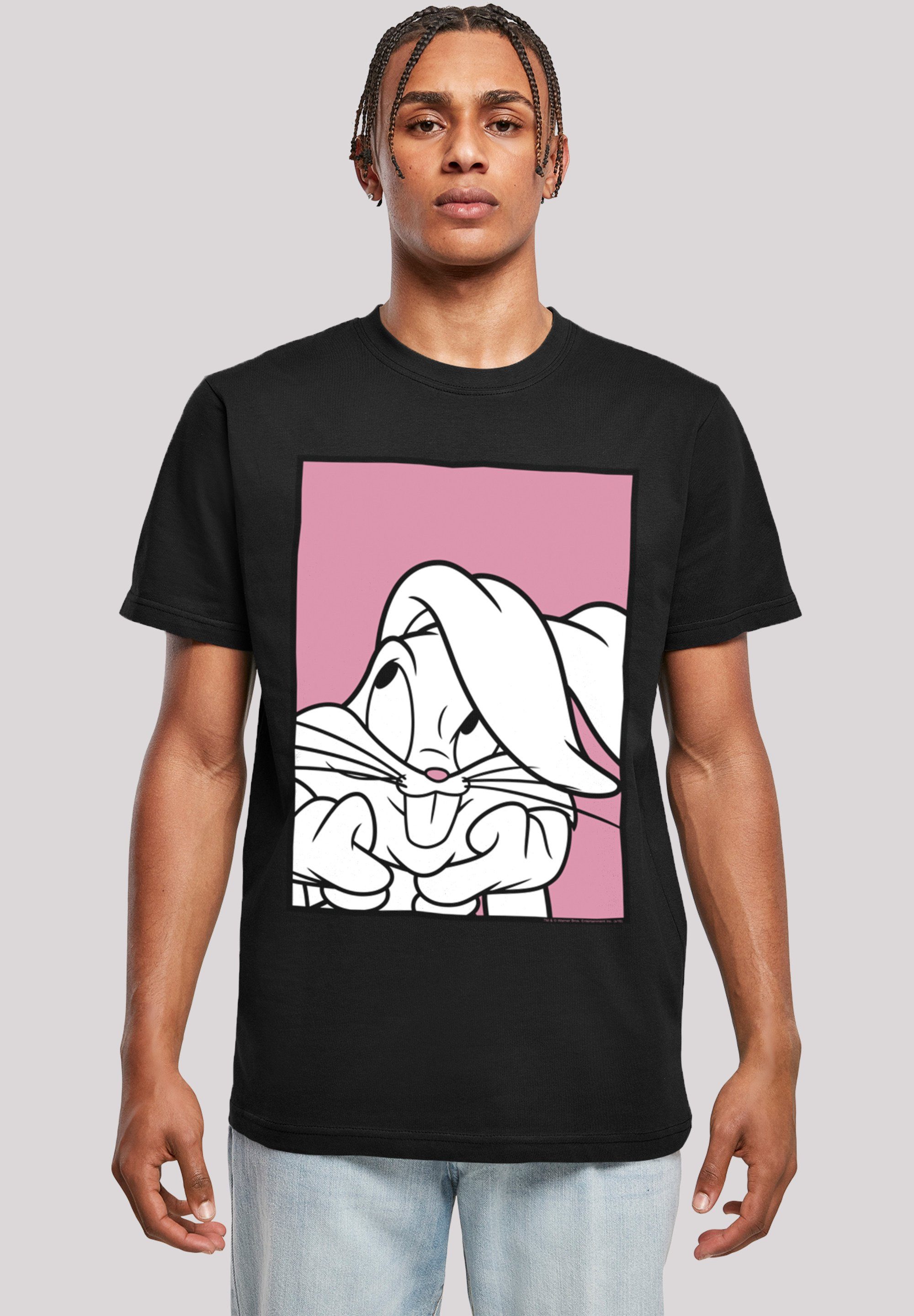 F4NT4STIC T-Shirt Looney Tunes Bugs Bunny Adore Print schwarz