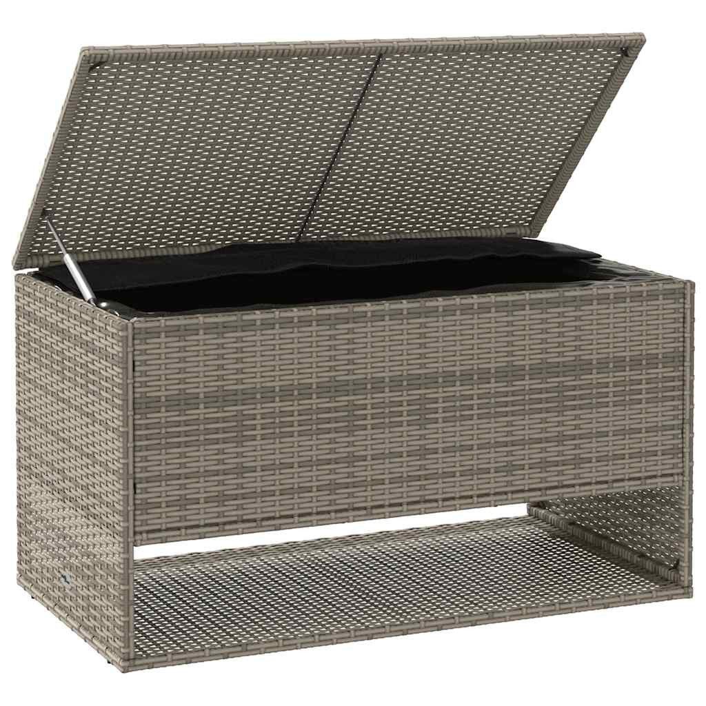 vidaXL Gartenbox Outdoor-Kissenbox Grau 100x55x55,5 cm günstig online kaufen