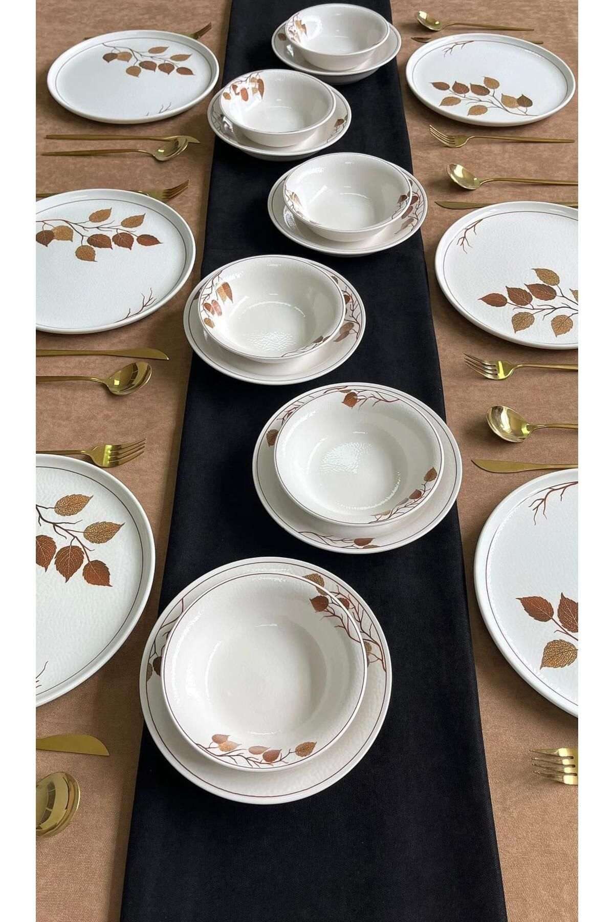 Hermia Concept Geschirr-Set Romantisch (18-tlg), 6 Personen, Keramik, Mikrowellengeeignet, Spülmaschinengeeignet